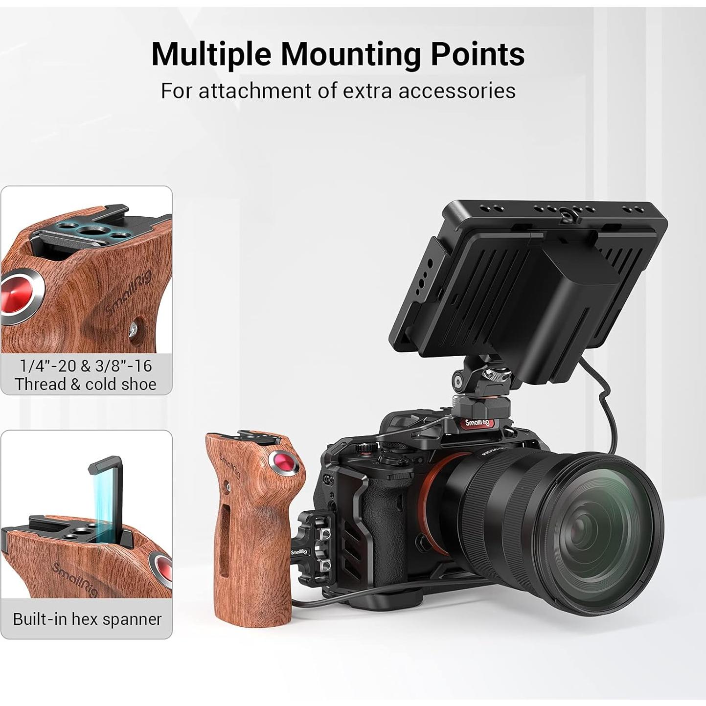 Mango Lateral Rosetado SmallRig 3323 con Disparador Remoto