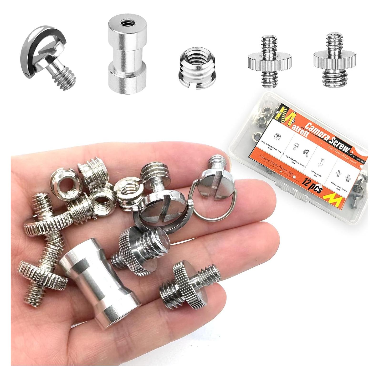 Juego de 12 Tornillos de Montaje para Cámara Matrelt