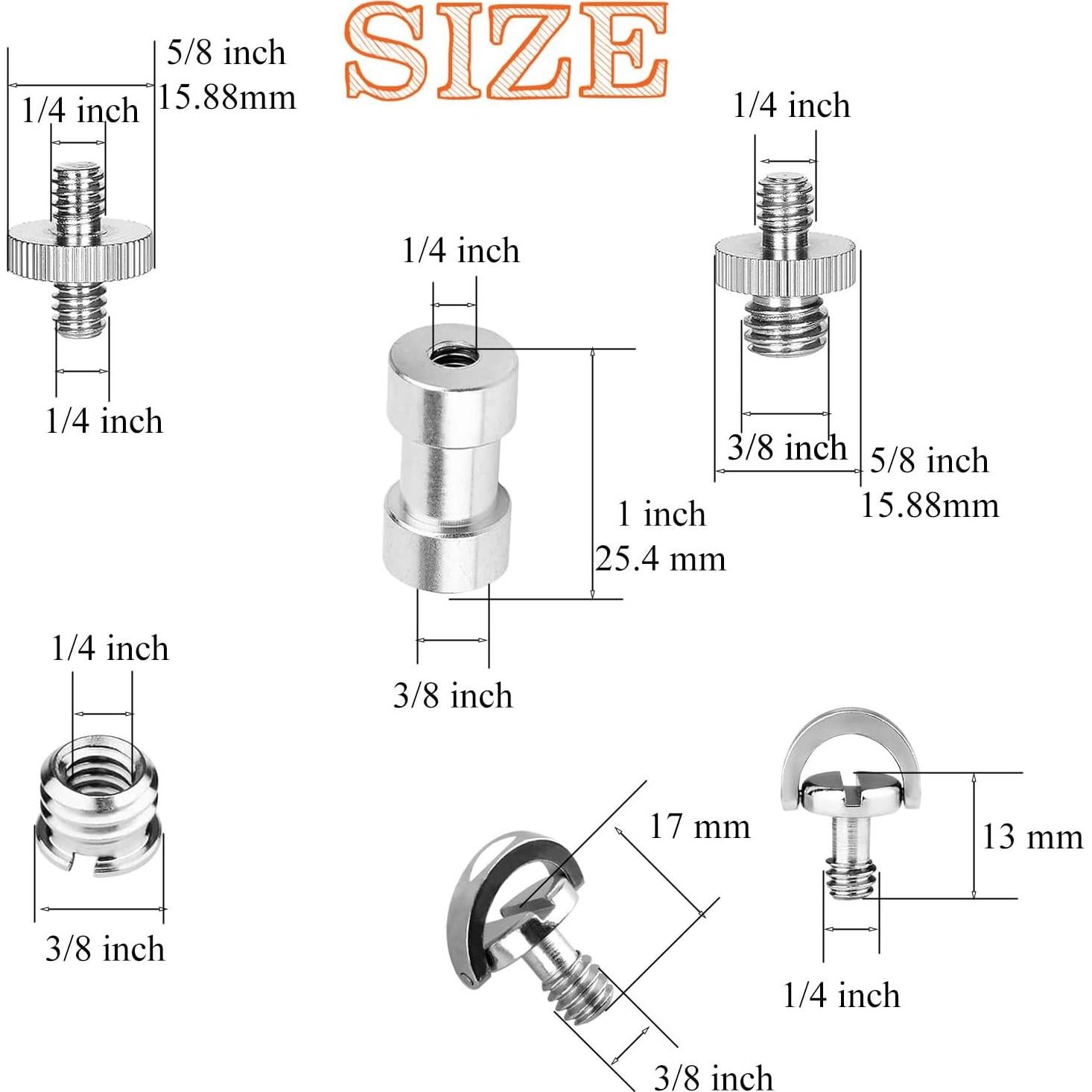 Juego de 12 Tornillos de Montaje para Cámara Matrelt
