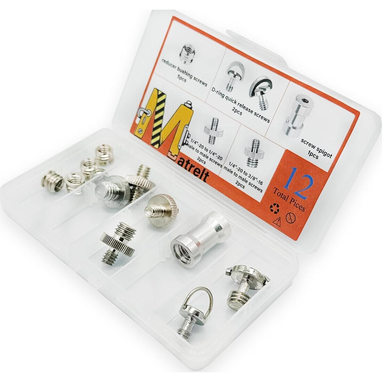 Juego de 12 Tornillos de Montaje para Cámara Matrelt