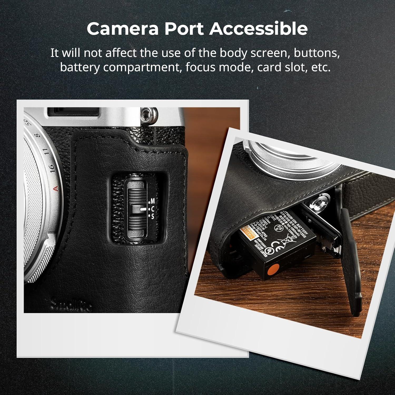 Funda de Cuero a Medias SmallRig 4700 para FUJIFILM X100VI - Negro