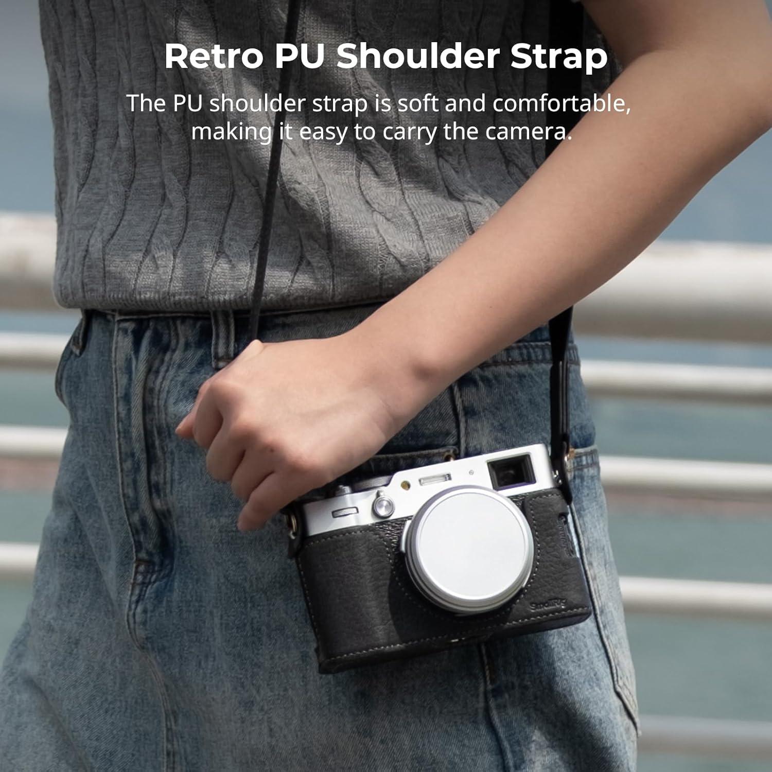 Funda de Cuero a Medias SmallRig 4700 para FUJIFILM X100VI - Negro