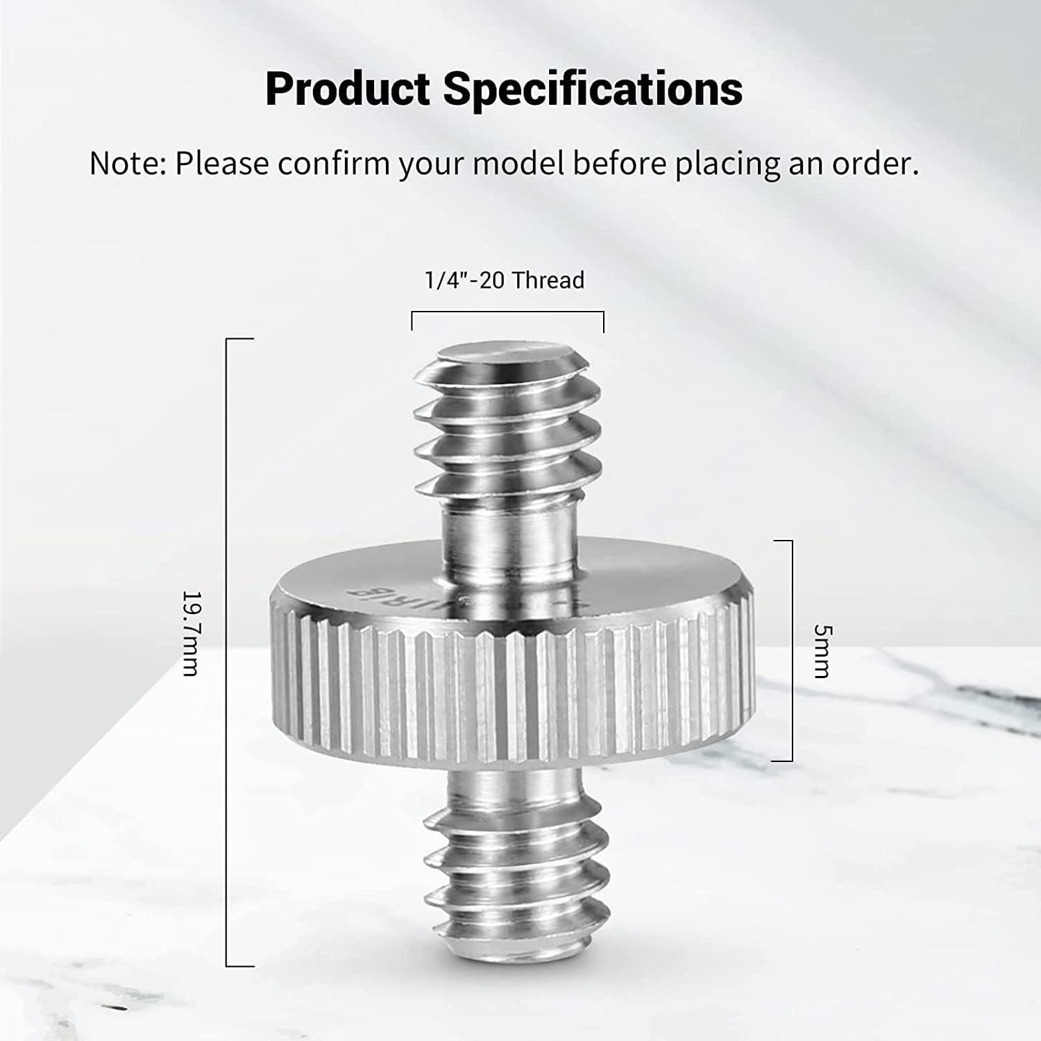 Adaptador Tornillo Macho Doble 1/4" SMALLRIG 2 Piezas