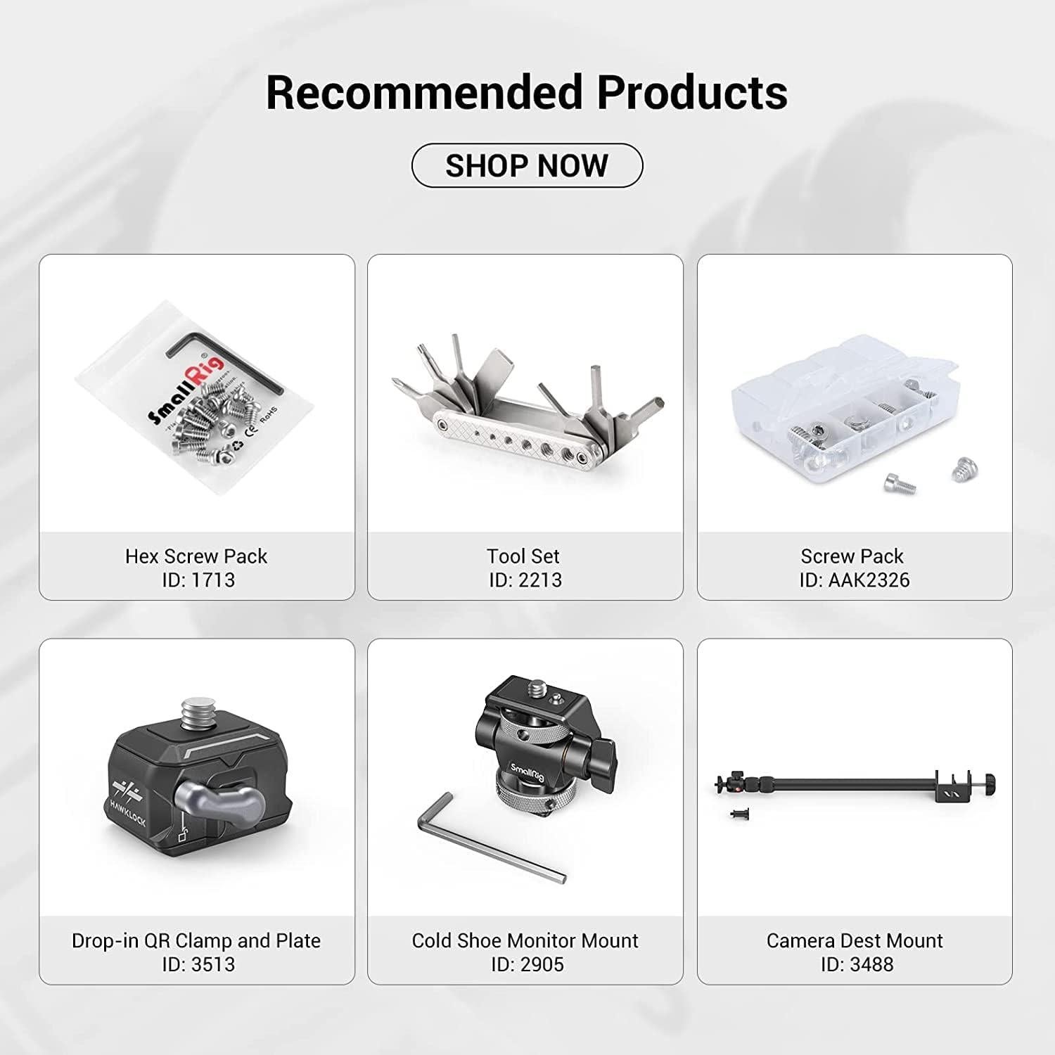Adaptador Tornillo Macho Doble 1/4" SMALLRIG 2 Piezas