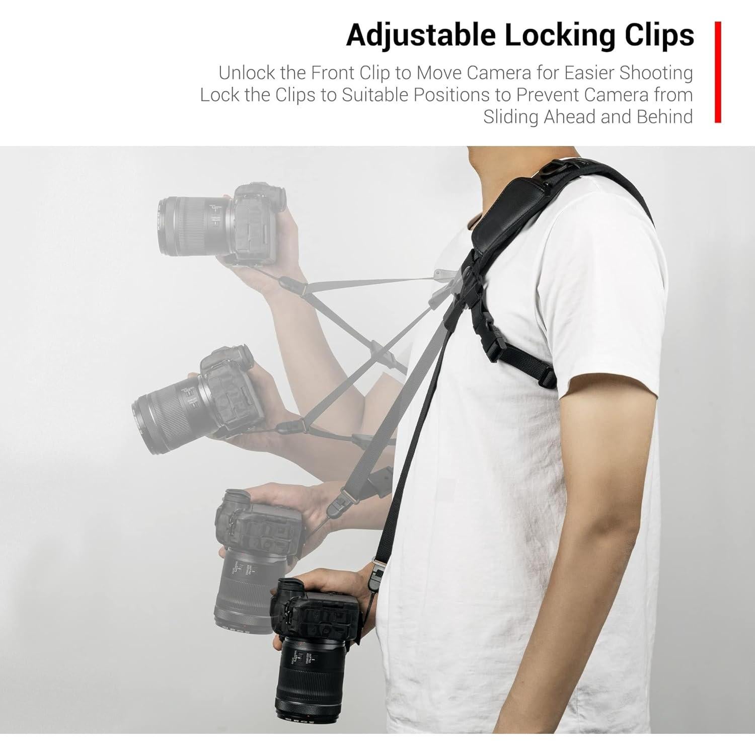 Correa de Hombro PROfezzion para Cámara DSLR y Sin Espejo Negra