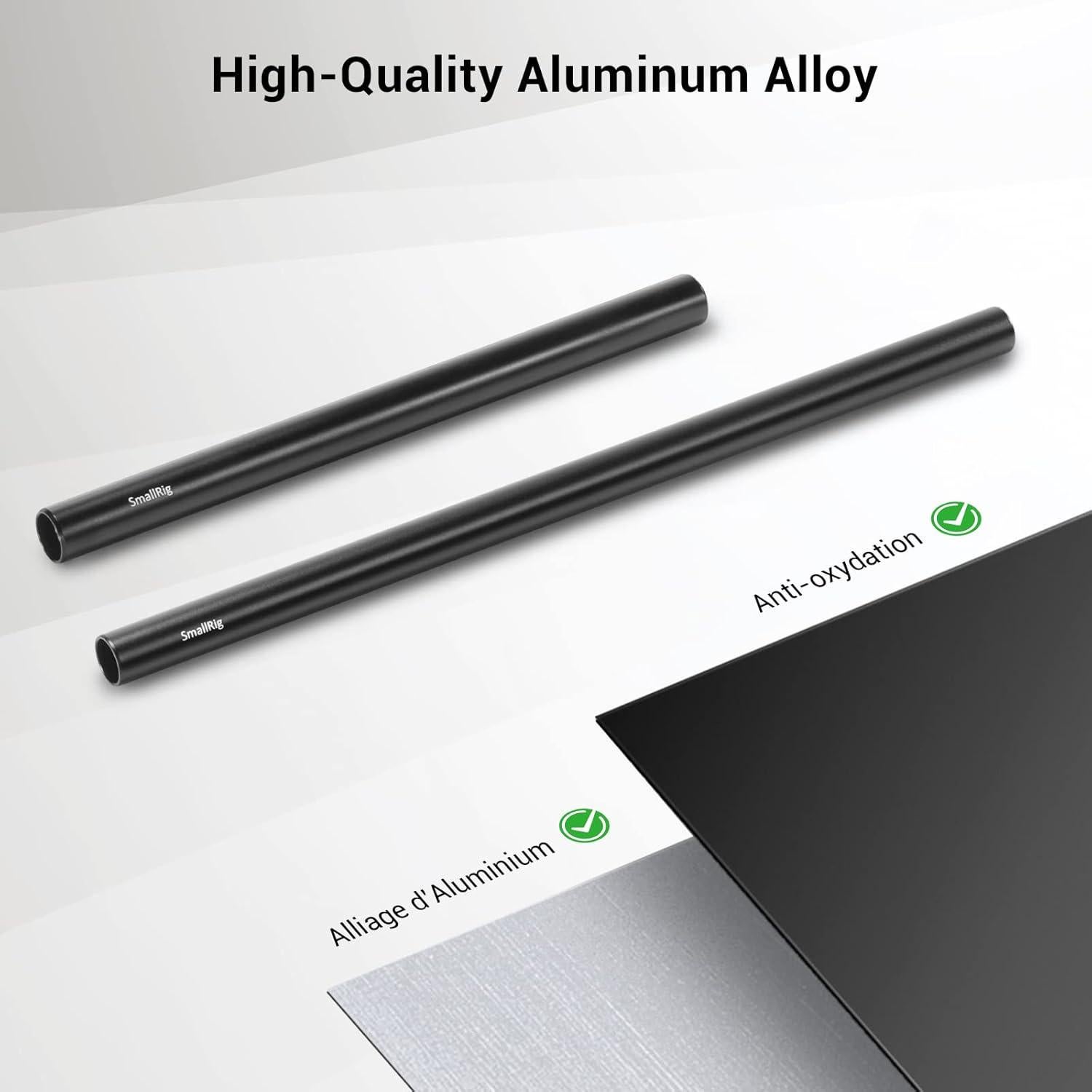 Varillas de 15mm SmallRig M12 - 2x20cm y 2x30cm, Aluminio