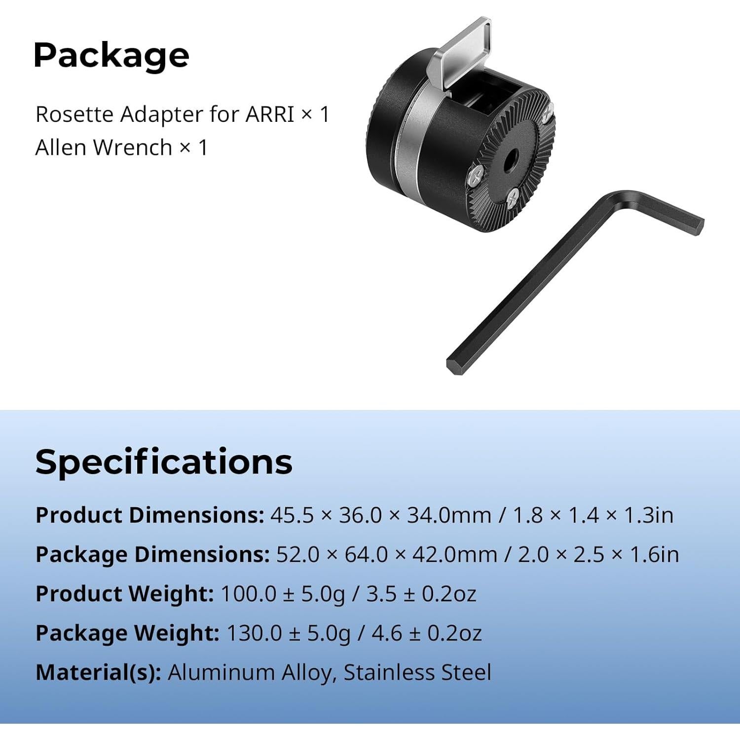 Adaptador de Roseta Rotativo SmallRig 5134 para ARRI 100g