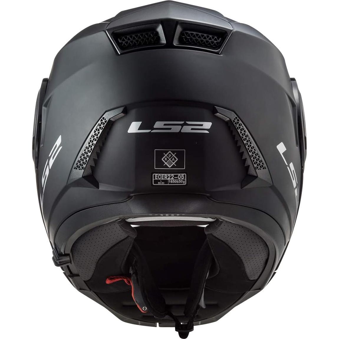 Casco Modular LS2 Horizon Negro Mate Mediano con Visera Solar