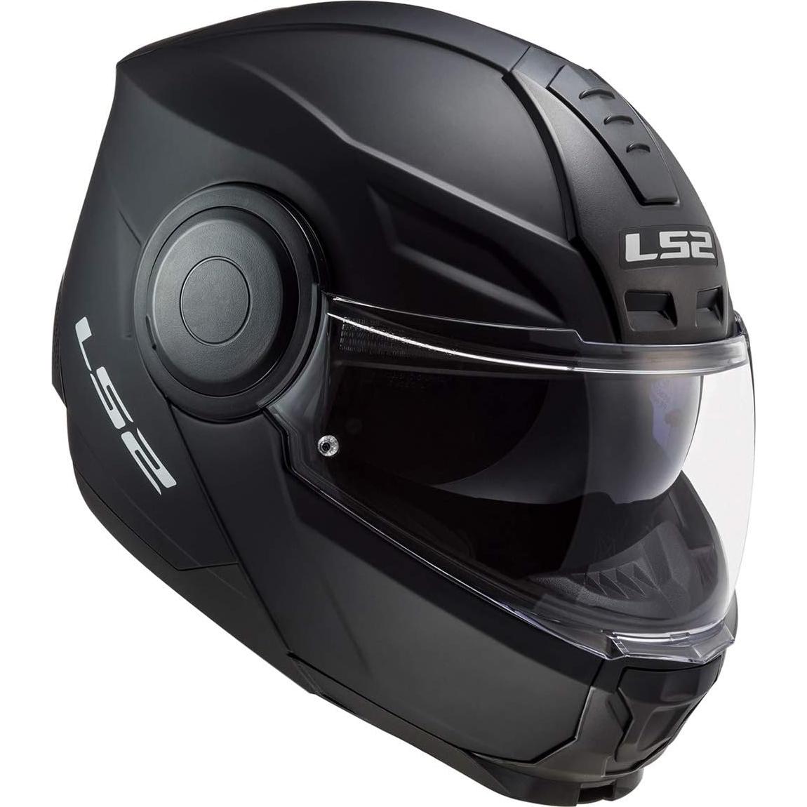 Casco Modular LS2 Horizon Negro Mate Mediano con Visera Solar