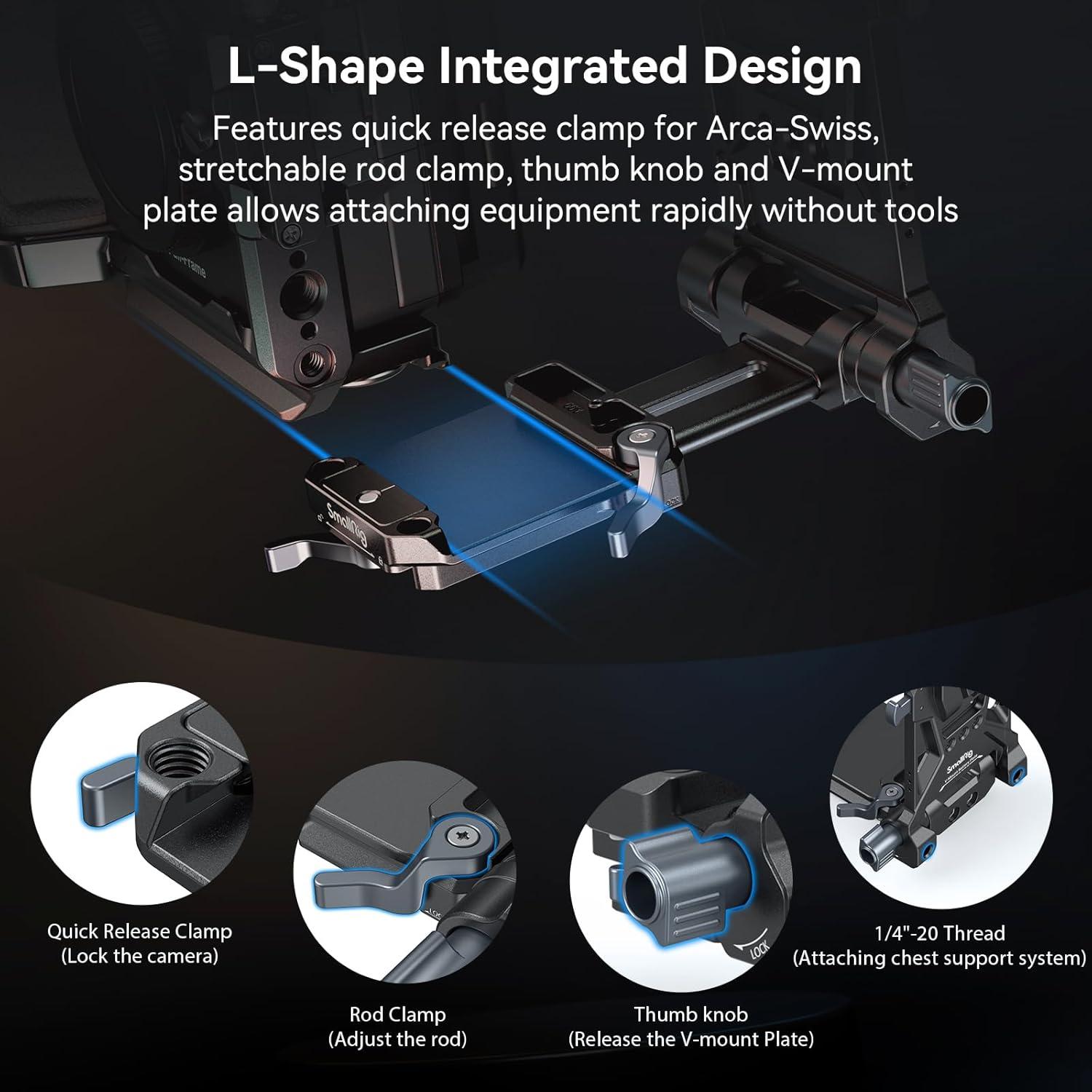 Placa de Batería V-Montable SmallRig 15781 para Cámaras DSLR