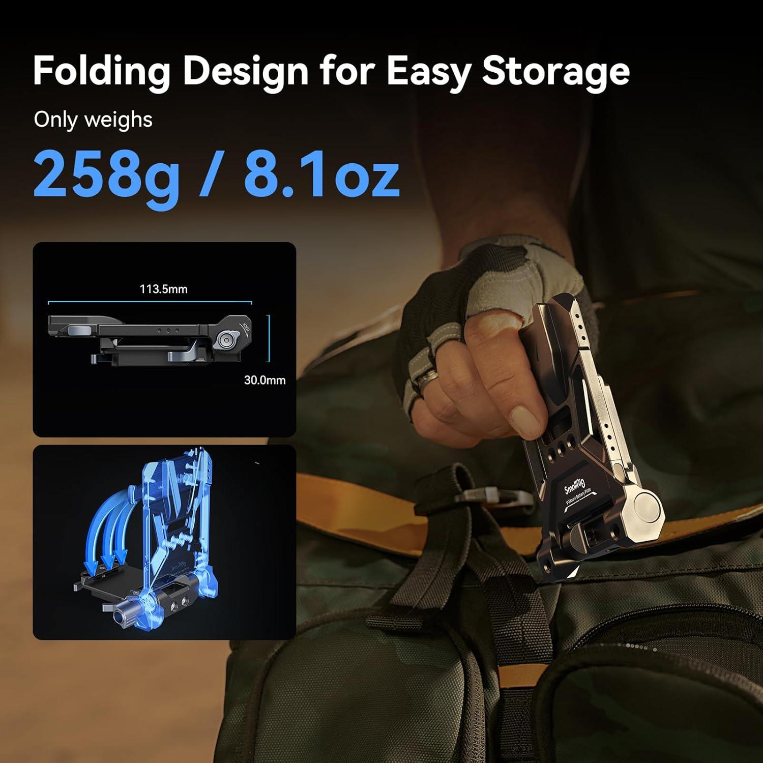 Placa de Batería V-Montable SmallRig 15781 para Cámaras DSLR