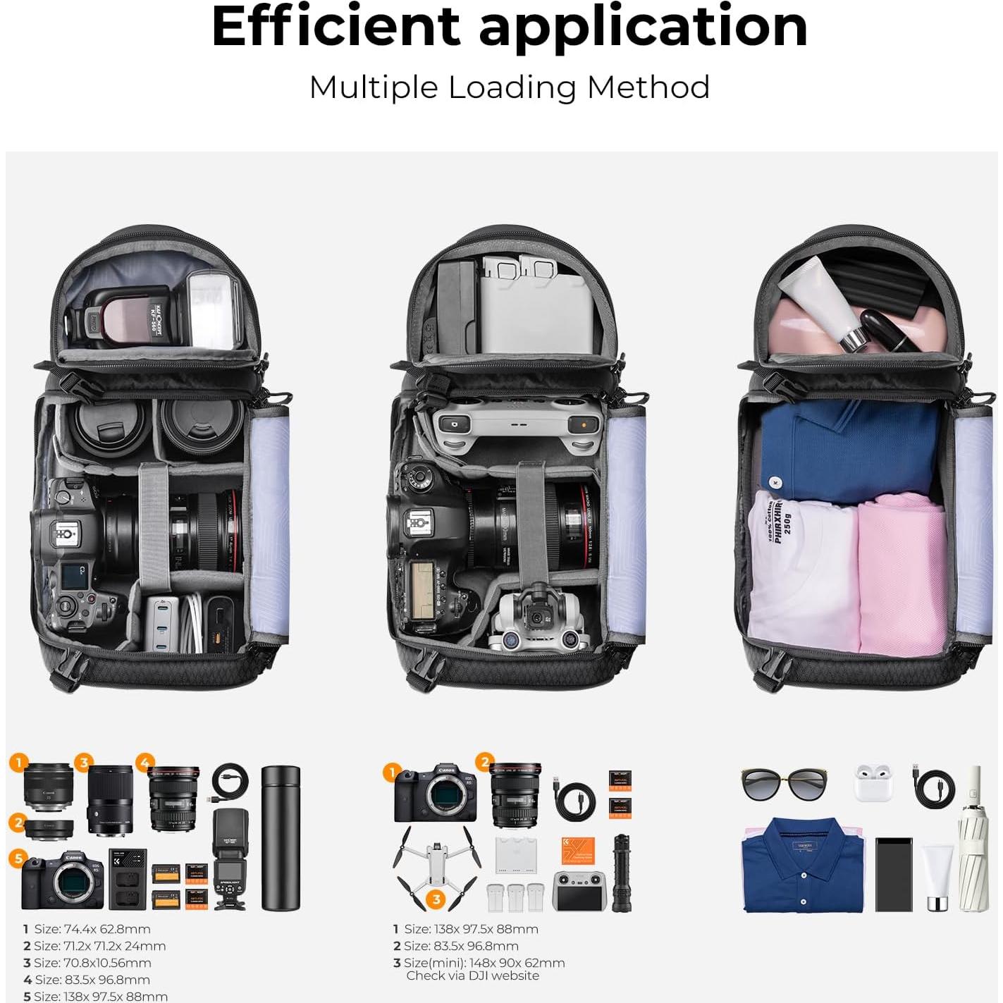 Bolsa de Mensajero K&F Concept para Cámara DSLR/Sin Espejo