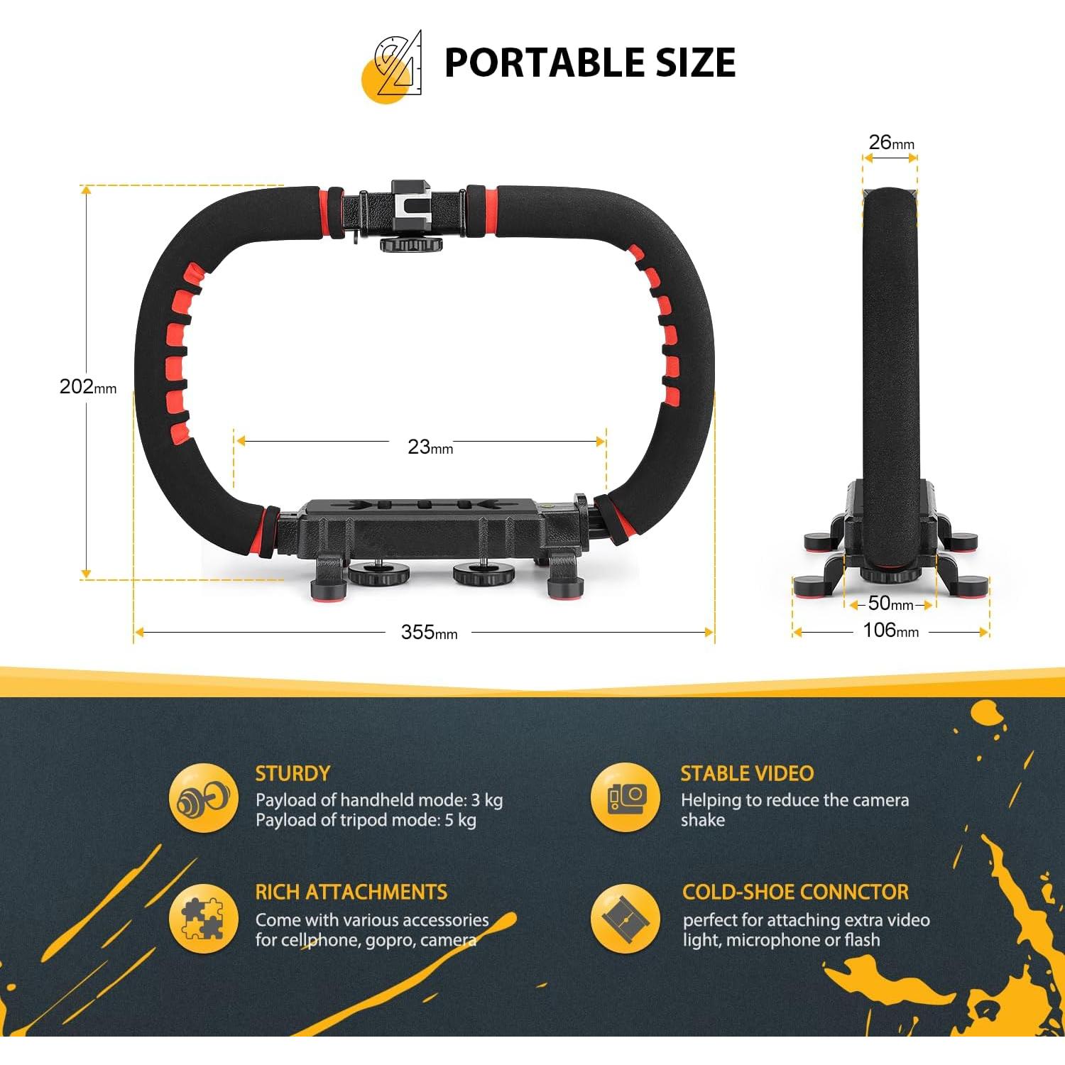 Estabilizador de Smartphone Neotter, Soporte de Video Multifuncional