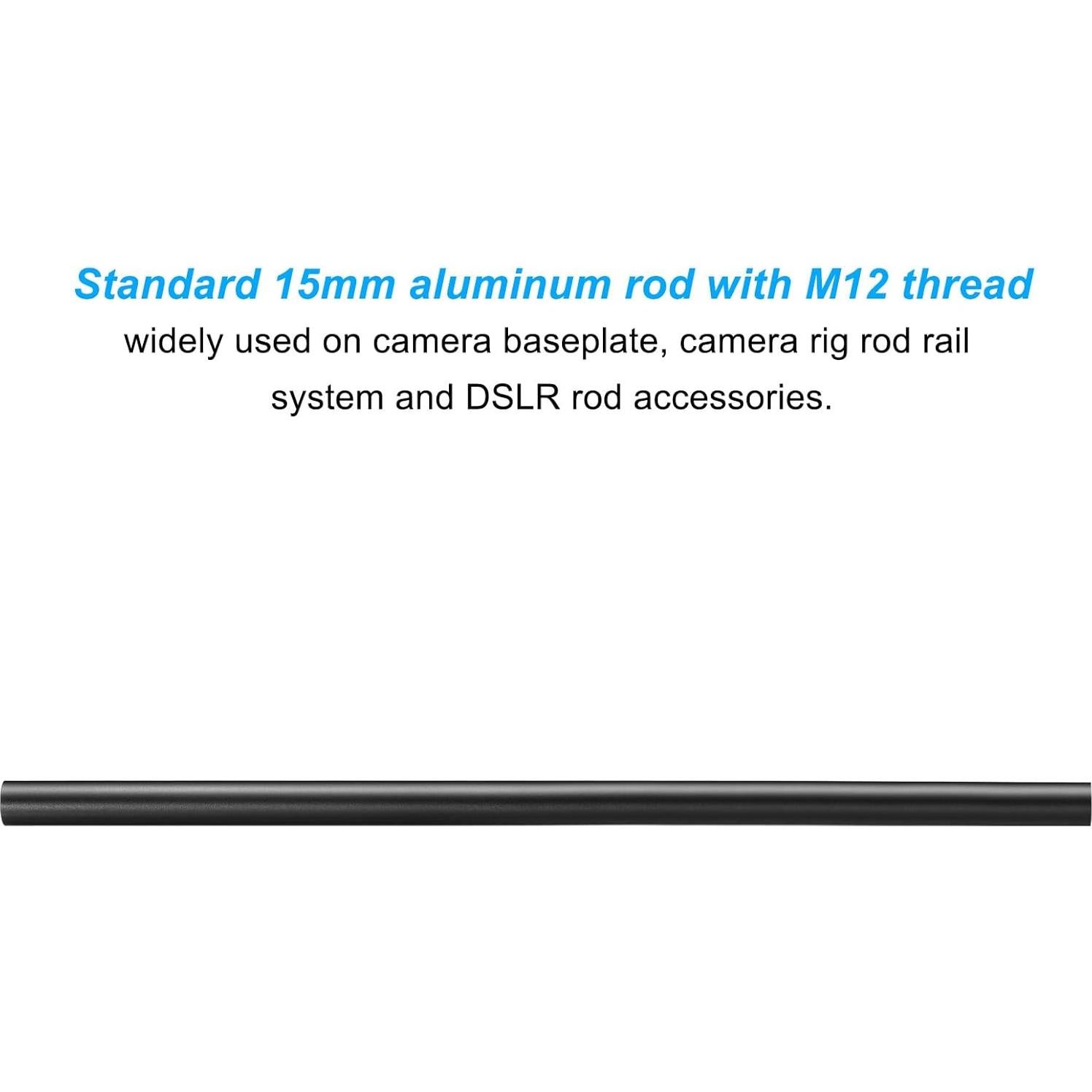 Varillas de Montaje de Cámara PATIKIL 35.56 cm 15mm 2 Pzas