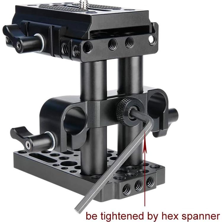 Kit de Elevación de Riel 15mm NICEYRIG con Placa QR