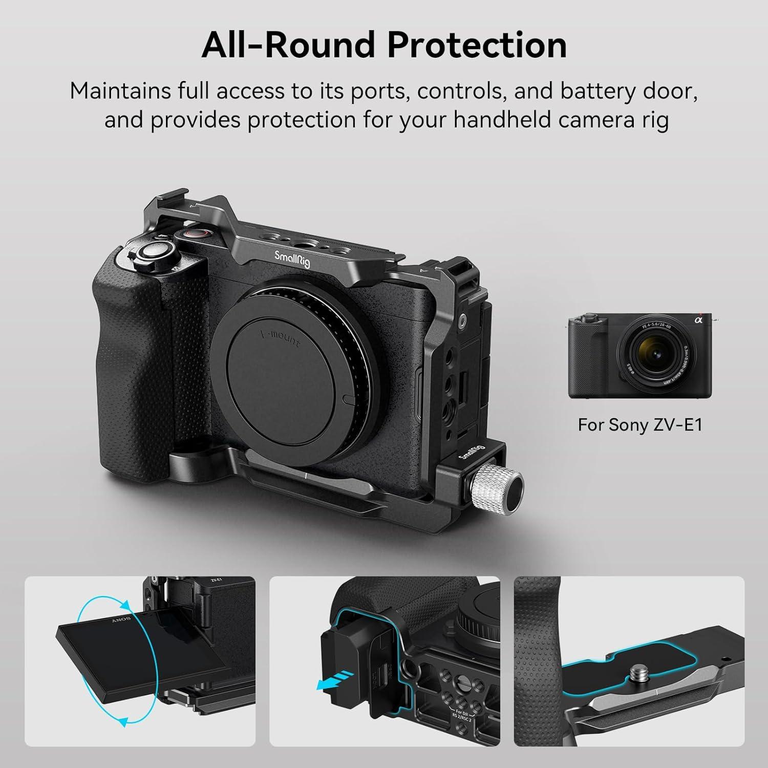 Jaula para cámara Sony ZV-E1 SmallRig 4257 con agarre y HDMI