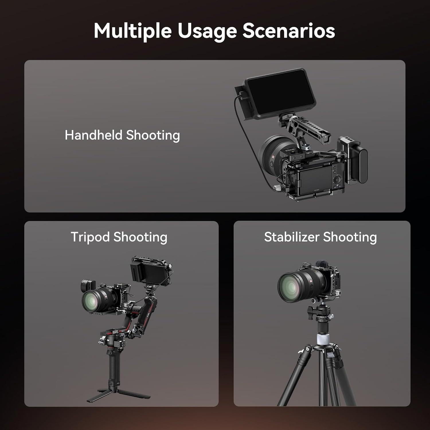 Jaula para cámara Sony ZV-E1 SmallRig 4257 con agarre y HDMI