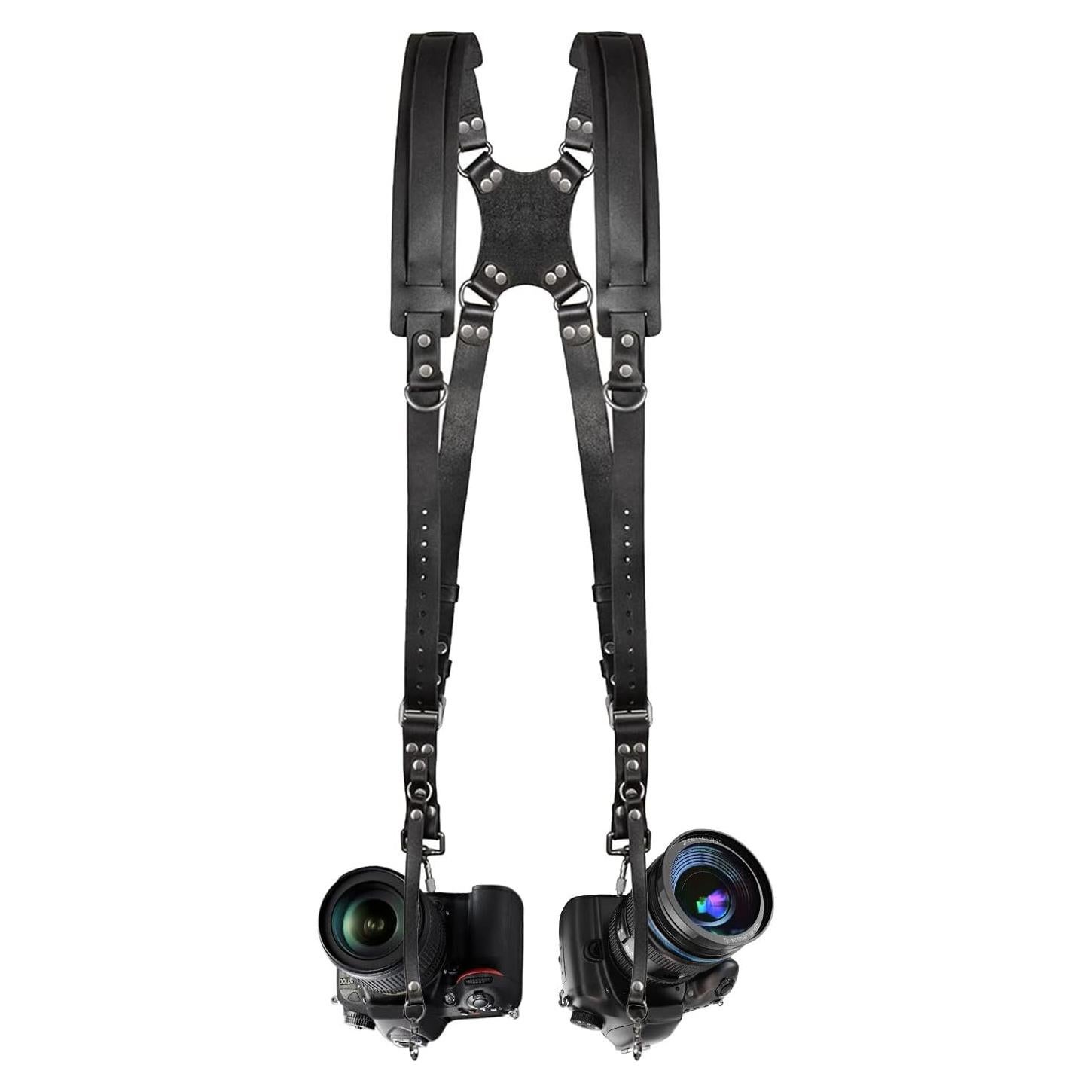 Arnés Doble para Cámara Jumyee con Correas Ajustables - Negro