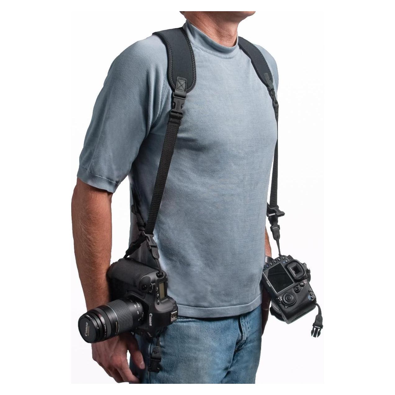 Arnés Doble para Cámara OP/TECH USA - Correa Neopreno SLR/DSLR