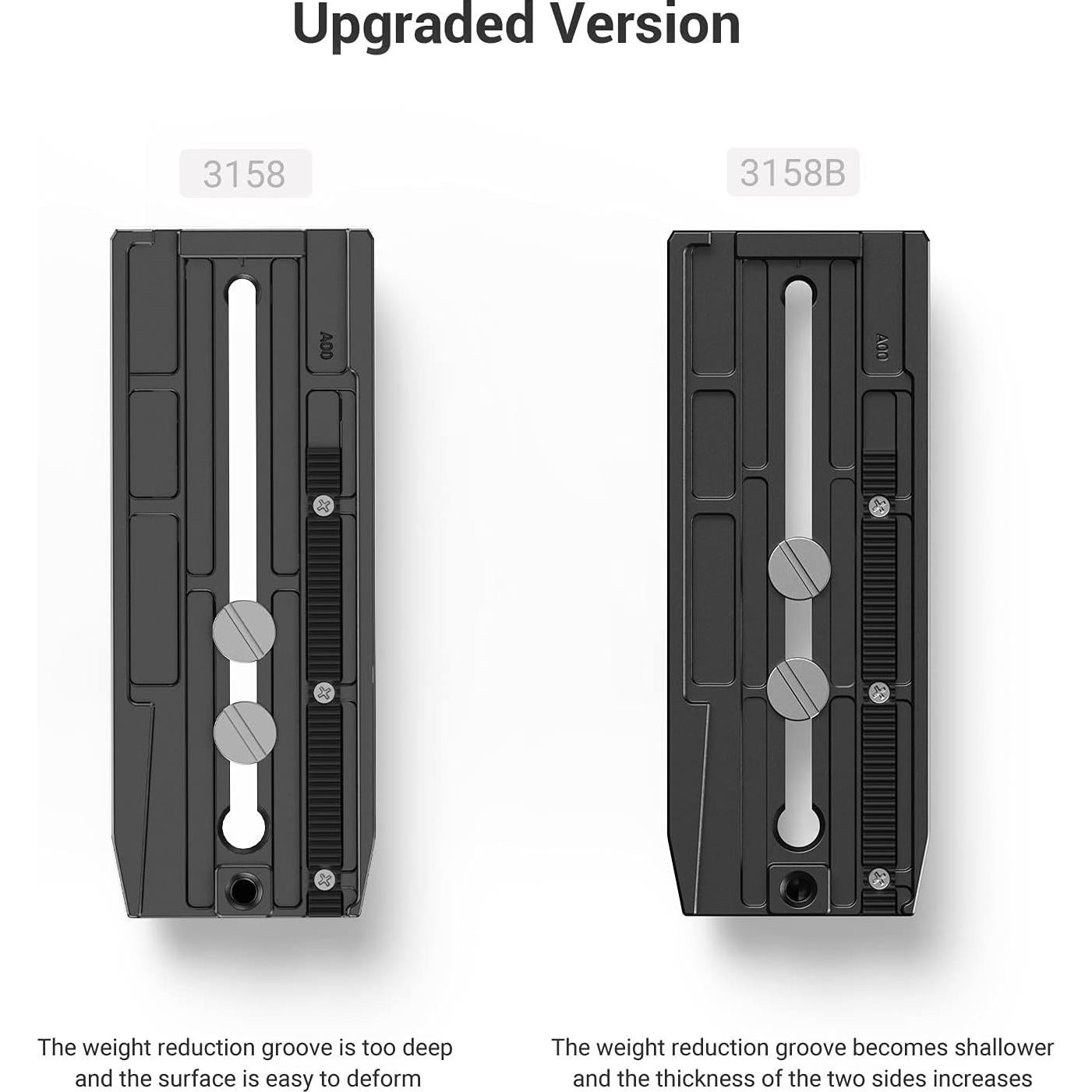 Placa de Liberación Rápida SmallRig 3158 para Manfrotto 12.9x5 cm