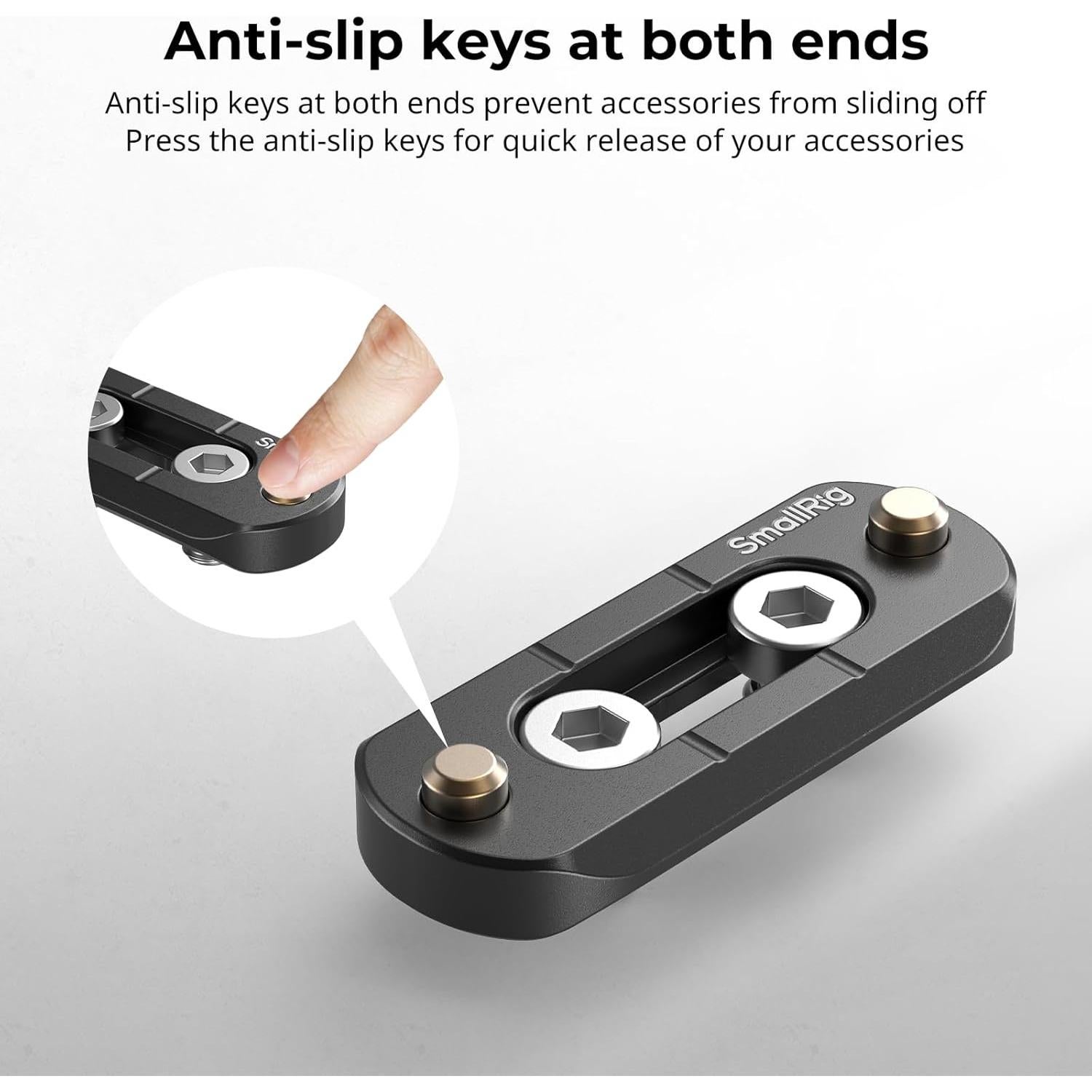 Riel NATO Mini SmallRig 2172, 6mm x 48mm, anti-deslizante