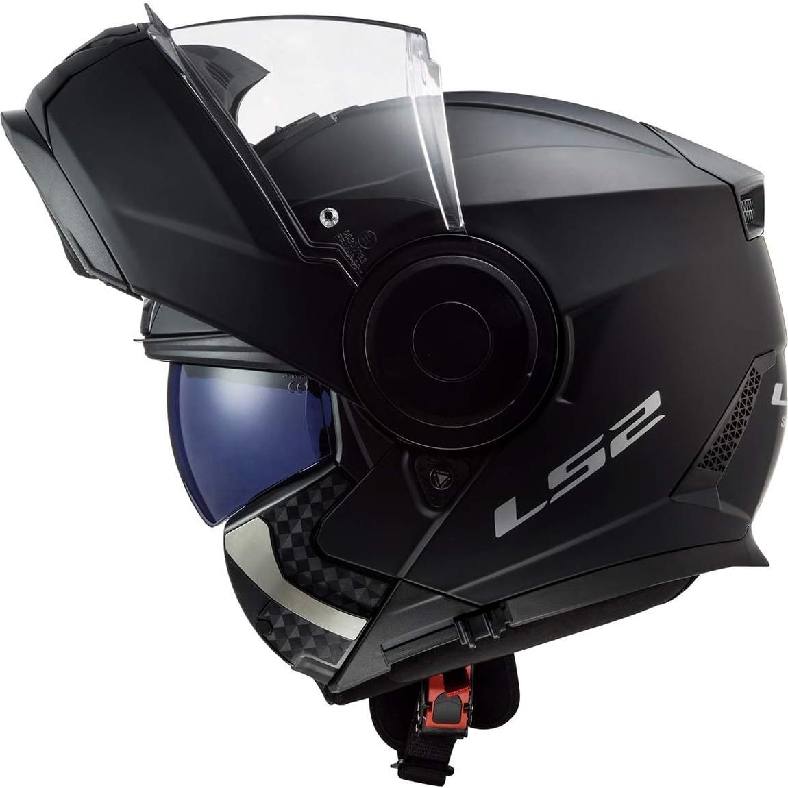 Casco Modular LS2 Horizon Negro Mate Pequeño con Visera Solar