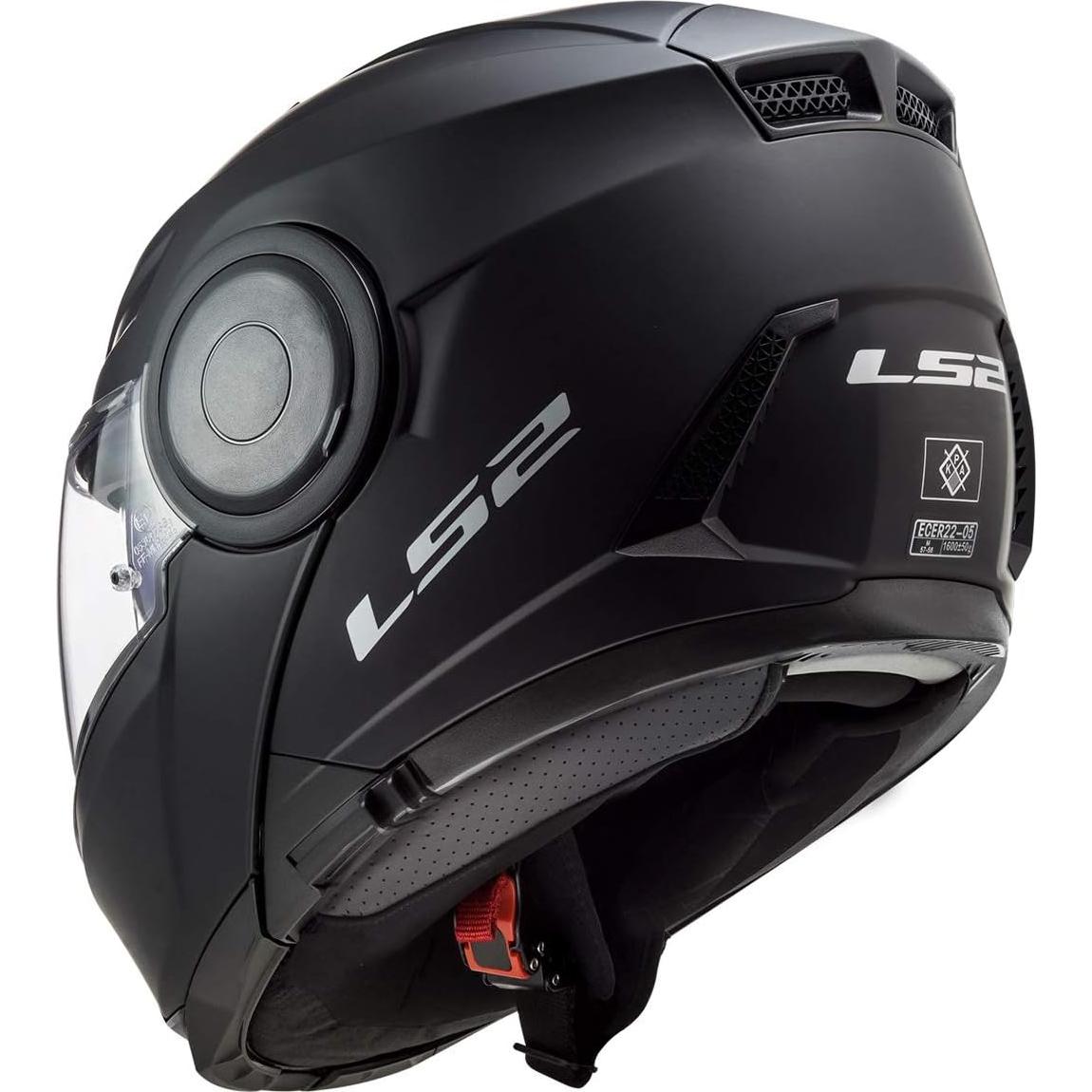 Casco Modular LS2 Horizon Negro Mate Pequeño con Visera Solar