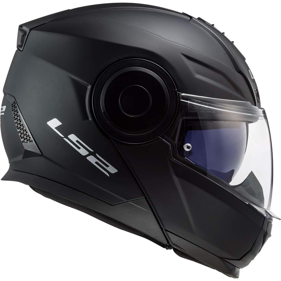 Casco Modular LS2 Horizon Negro Mate Pequeño con Visera Solar