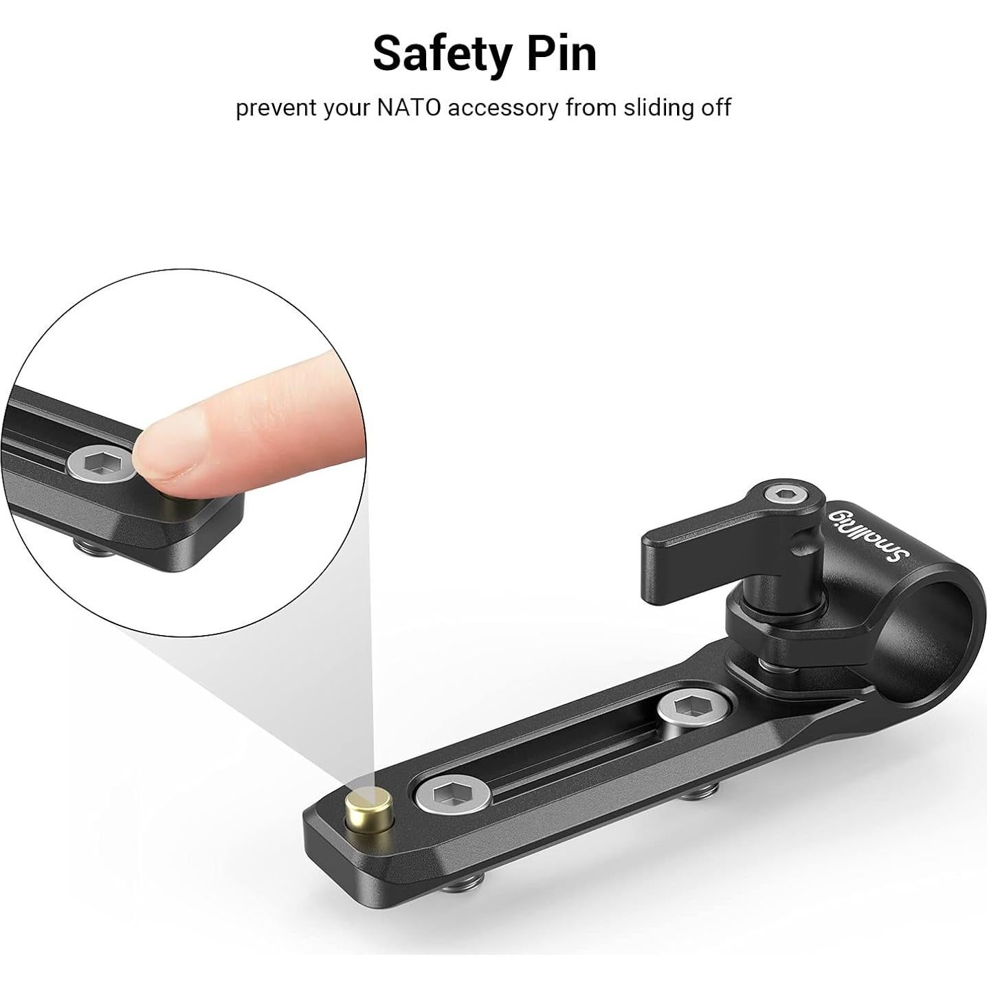 Abrazadera de Varilla 15mm SmallRig 3011 con Riel NATO