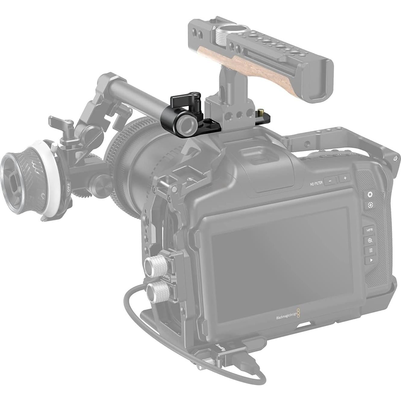 Abrazadera de Varilla 15mm SmallRig 3011 con Riel NATO