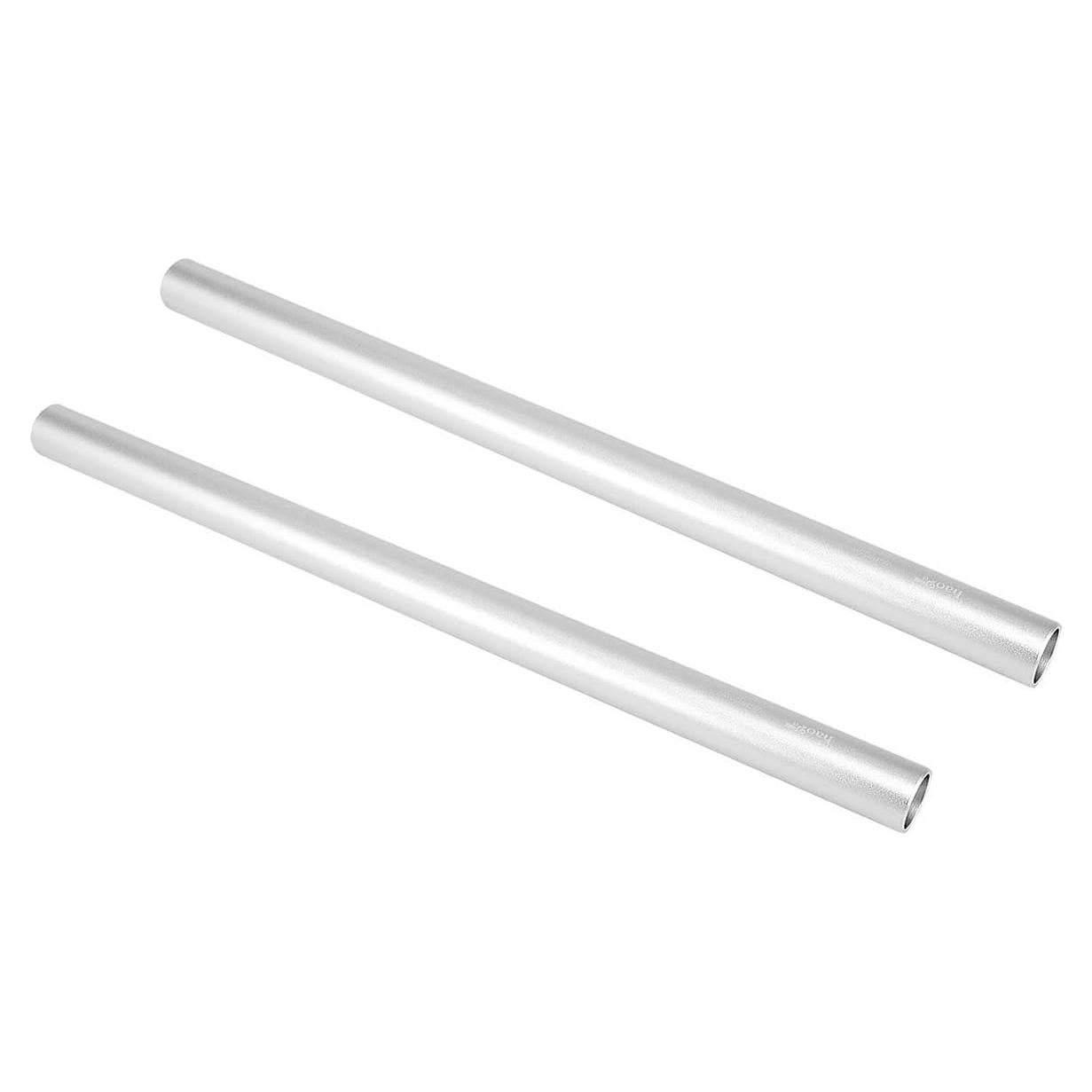 Varillas de 15mm Haoge VA-PR25W de Aluminio 25cm Plata - Paquete de 2