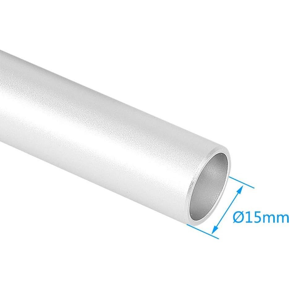 Varillas de 15mm Haoge VA-PR25W de Aluminio 25cm Plata - Paquete de 2