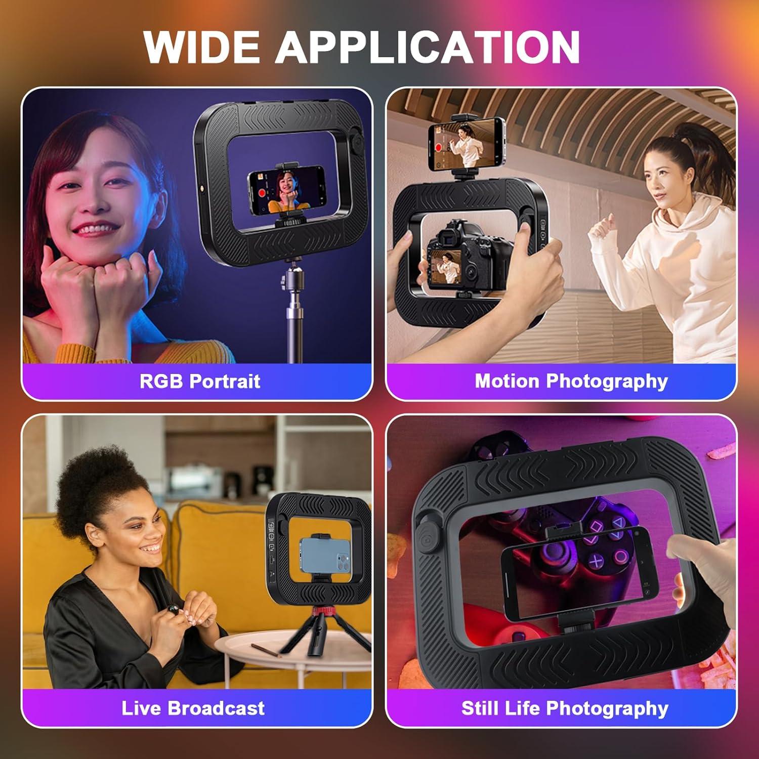 Soporte de Video con Luz RGB WBLOOMSI y Batería 8000mAh