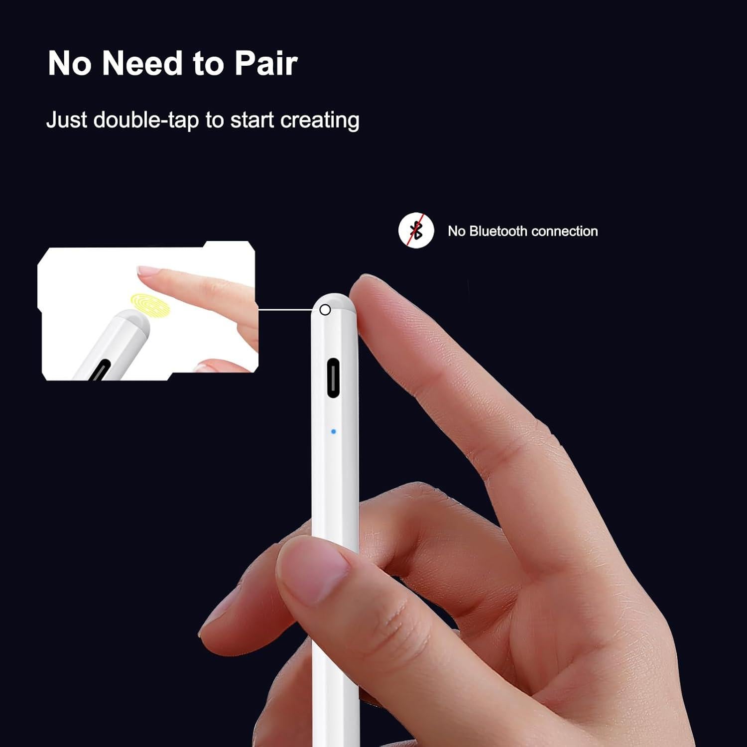 Lápiz Stylus BLEBLE para iPad Pro 2018-2025, Carga Rápida