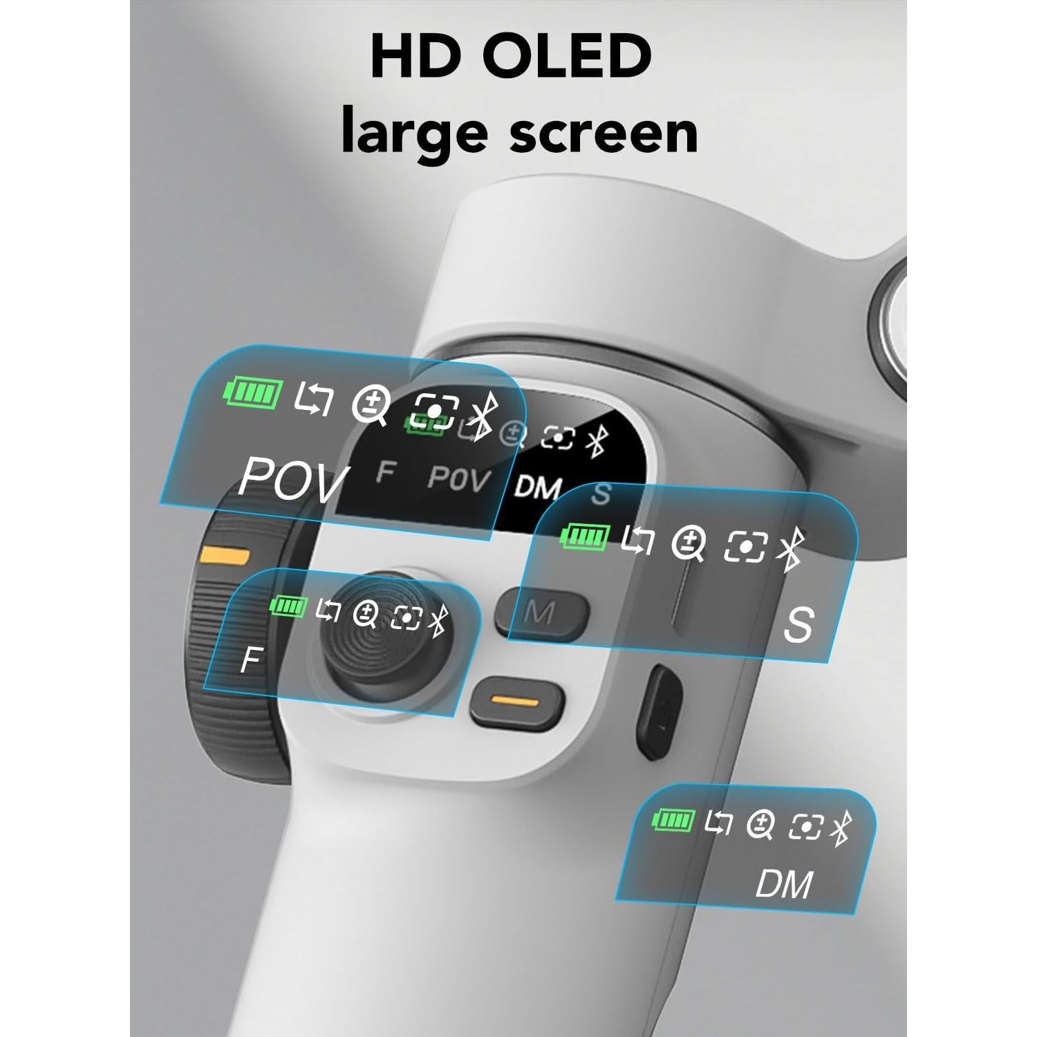 Estabilizador de Cardán AOCHUAN Smart X2 para iPhone, 20cm