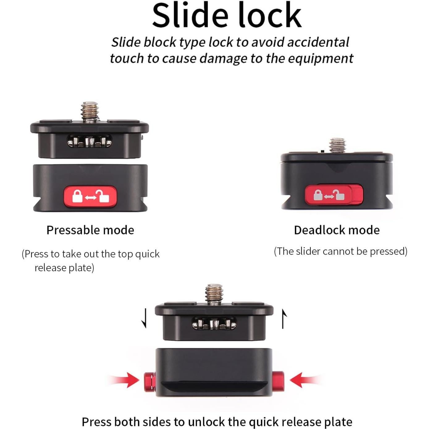 Placa de Liberación Rápida Sunydog para Cámara DSLR - 1/4"