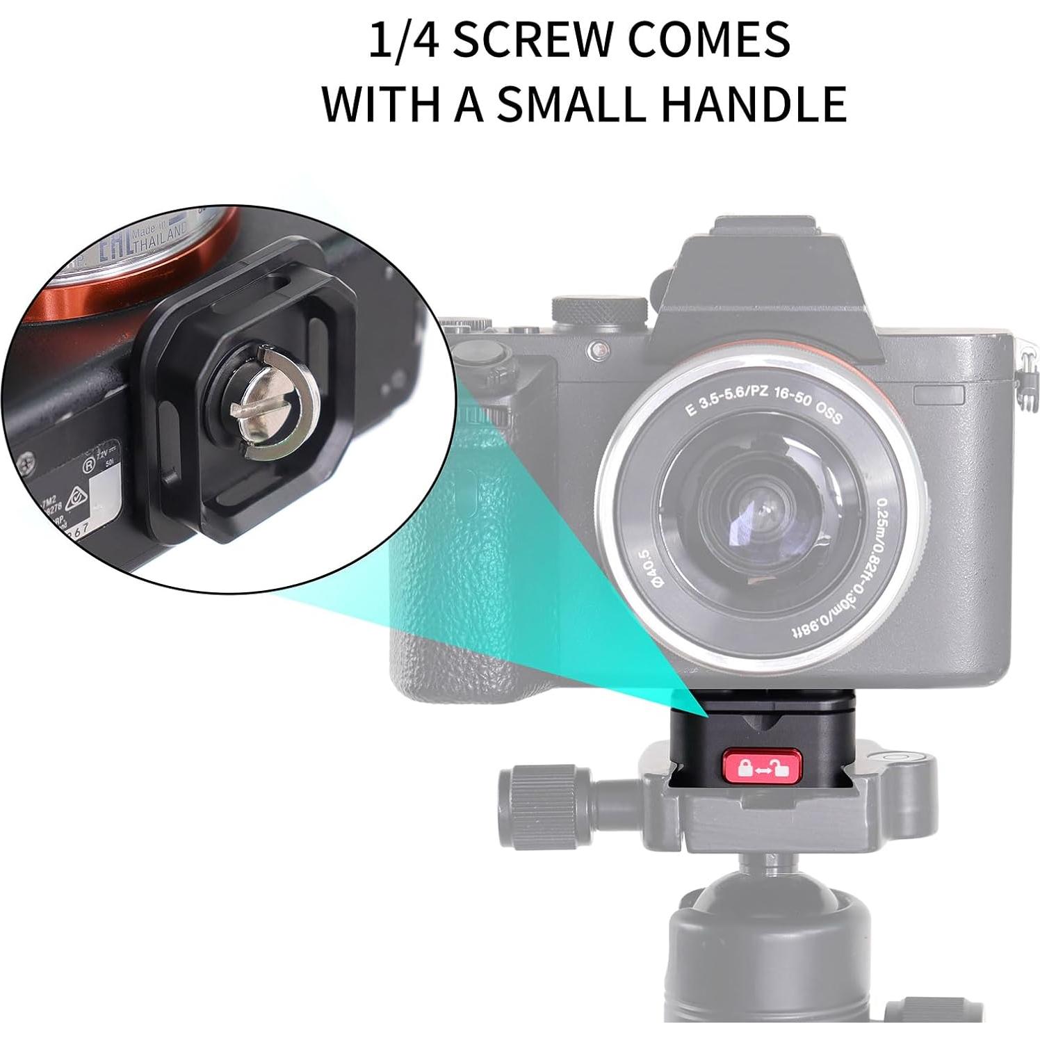 Placa de Liberación Rápida Sunydog para Cámara DSLR - 1/4"