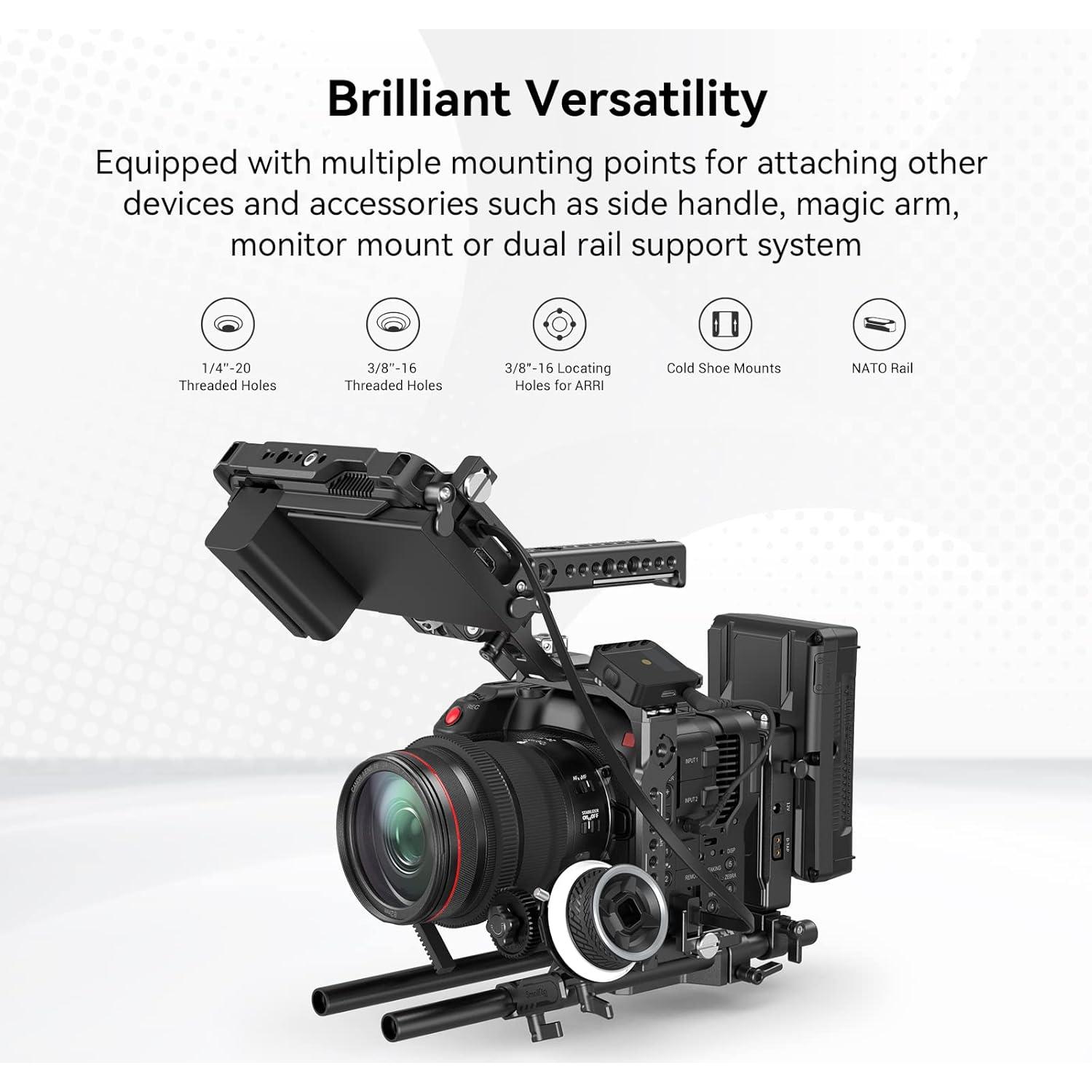 Kit de jaula portátil SmallRig para Canon EOS C70 con mango