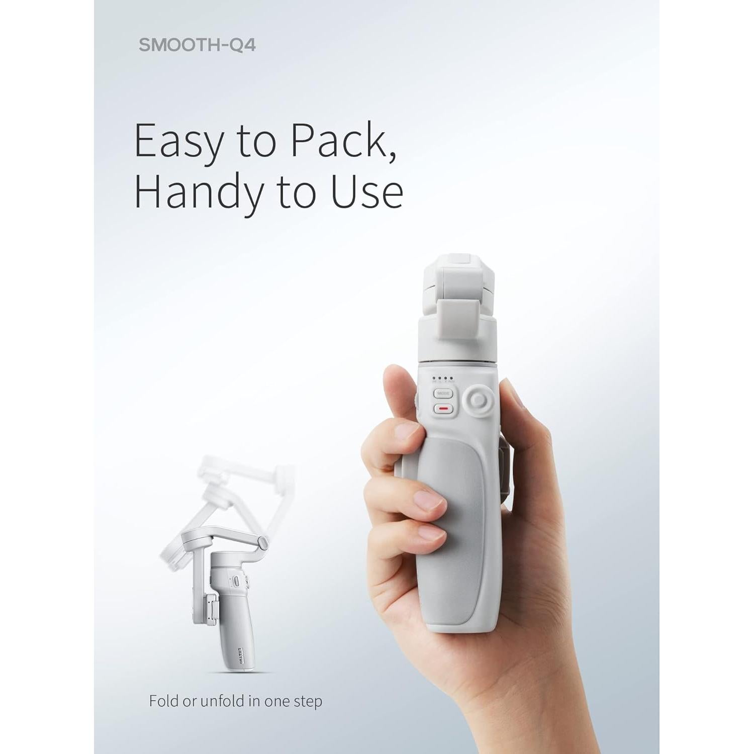 Estabilizador Gimbal ZHIYUN Smooth Q4 Combo 3 Ejes Plegable