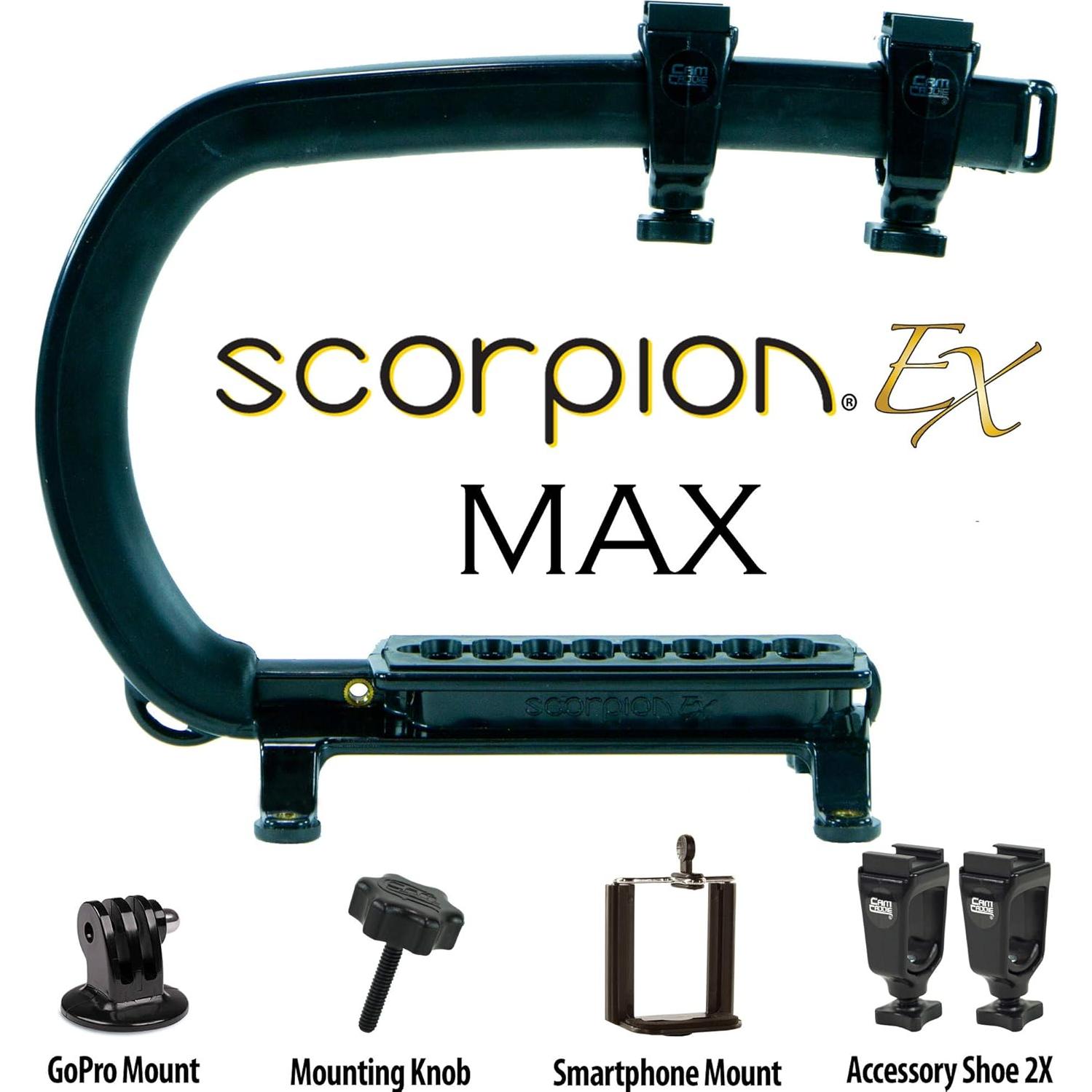 Estabilizador de Cámara Scorpion EX MAX - Pro Steadycam para DSLR y Smartphones