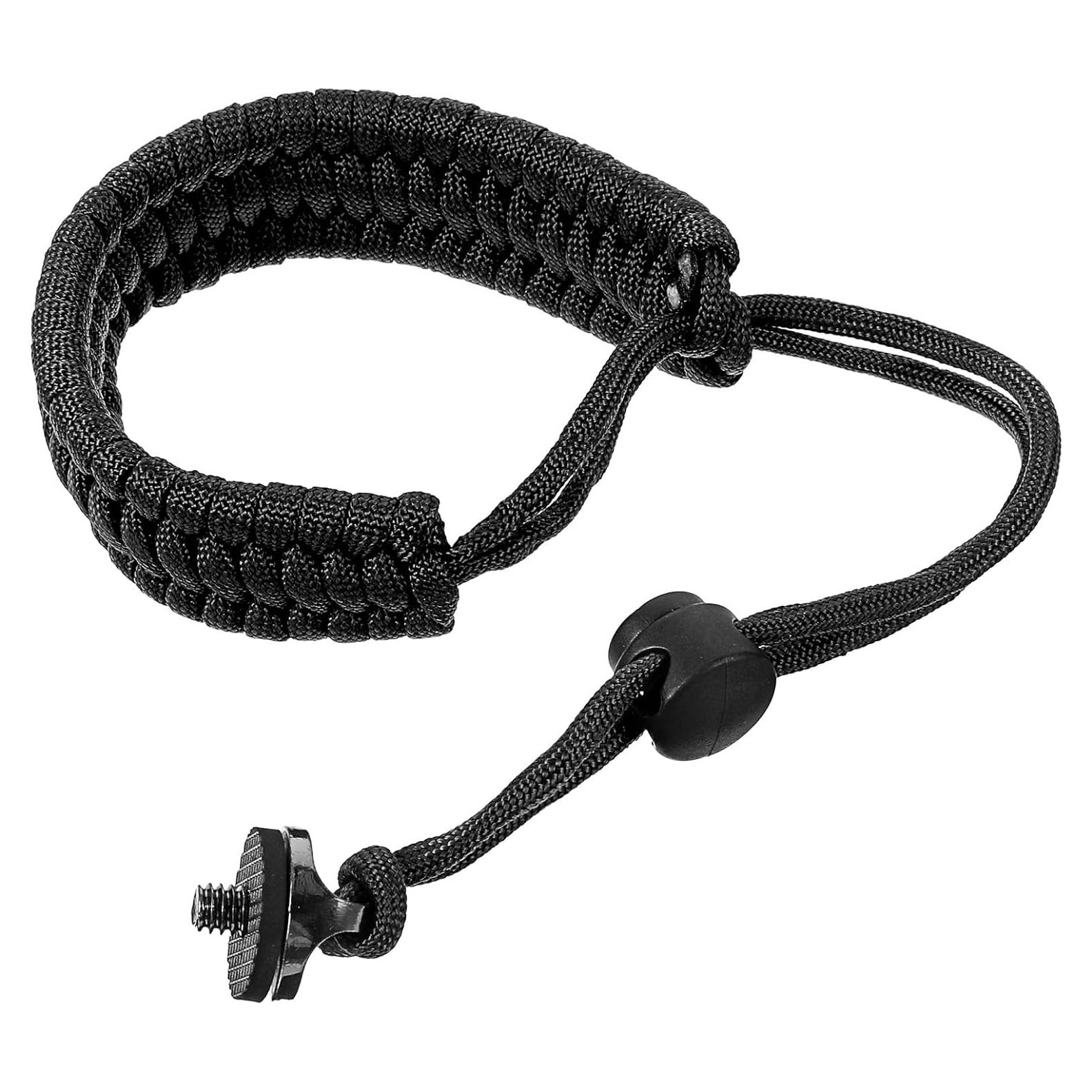 Correa de Muñeca para Cámara Nylon Ajustable 30cm - Negro