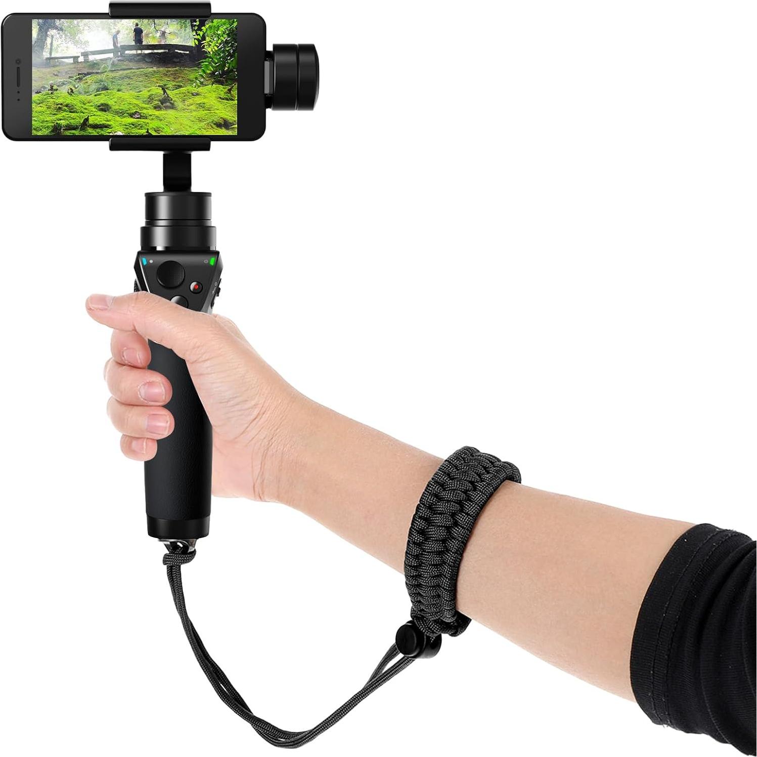 Correa de Muñeca para Cámara Nylon Ajustable 30cm - Negro