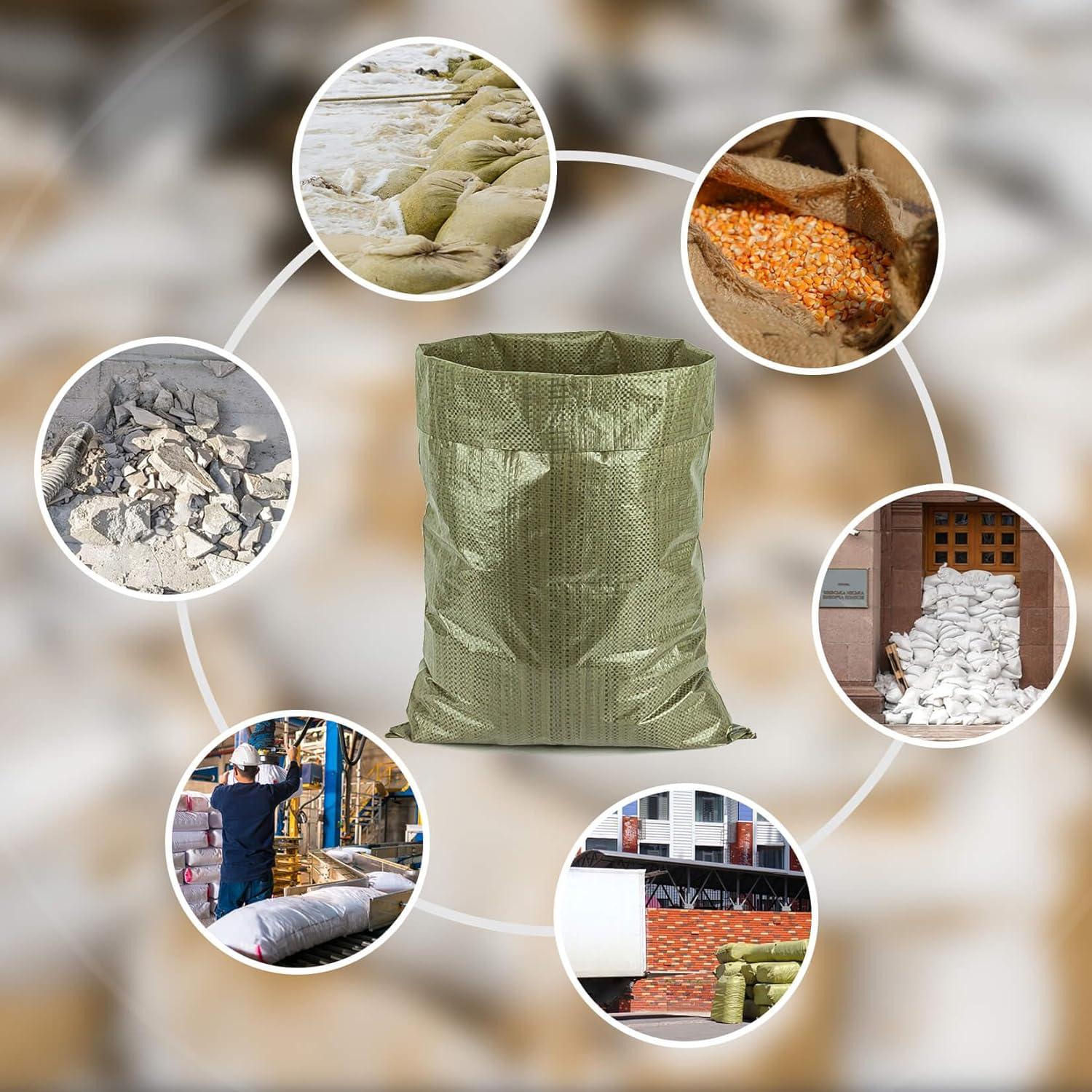 Bolsas de Arena Vacías LX-Bolsa Verde 7PCS Polipropileno 30.6x17.7cm