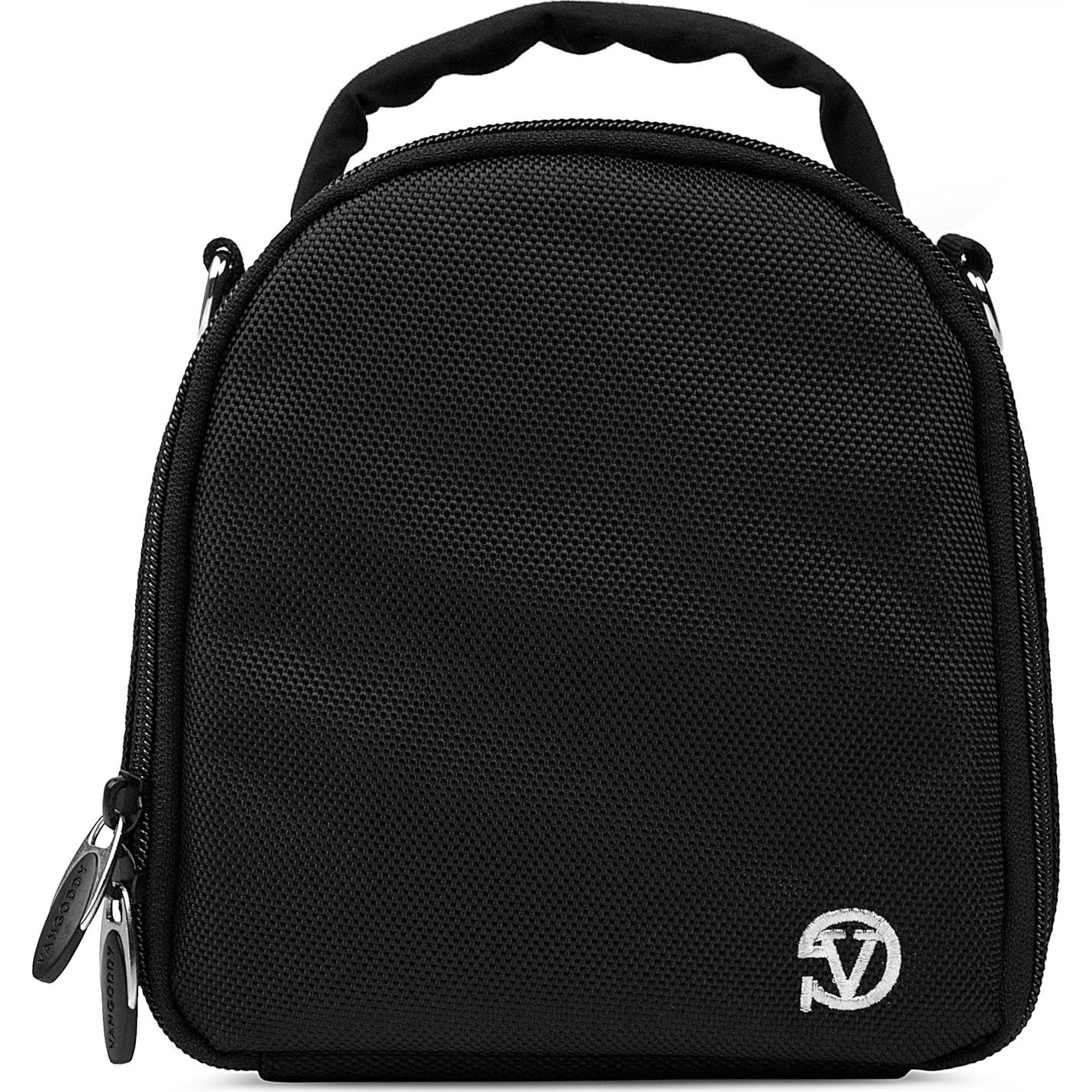 Bolsa para Cámara VanGoddy Laurel Negra Compacta 16.5x19.1cm