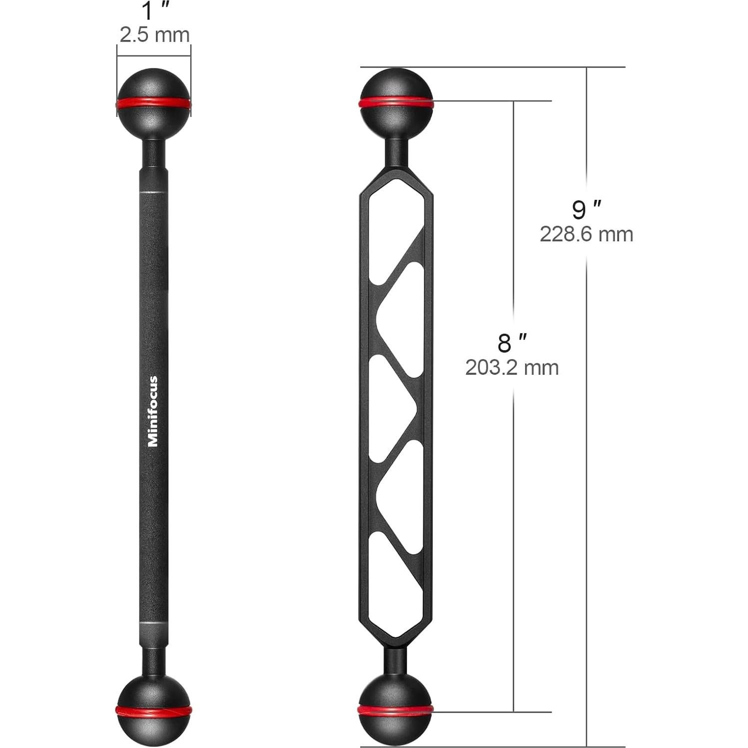 Brazo de Extensión Doble 20.3 cm MINIFOCUS para Luz Submarina