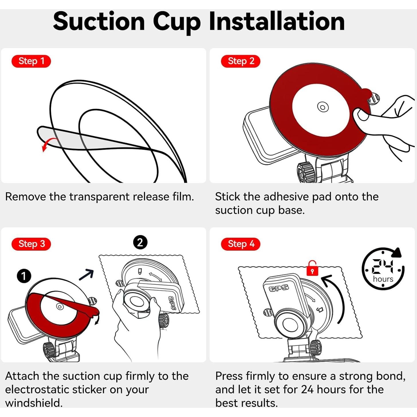 Pad Adhesivo Doble Cara Redtiger para Cámara de Salpicadero