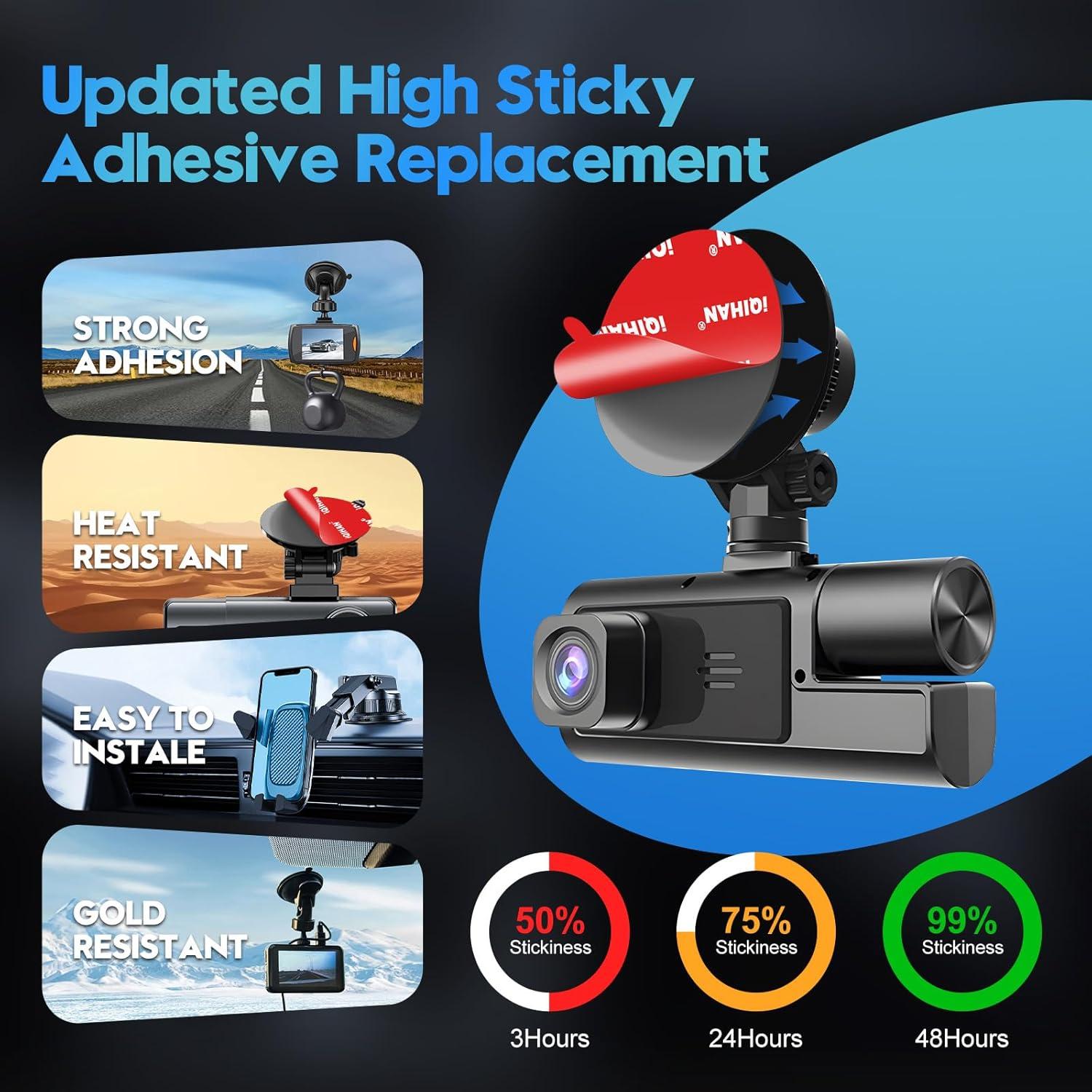 Almohadillas Adhesivas Doble Cara Pormkig 63mm para Dashcam - 5pcs