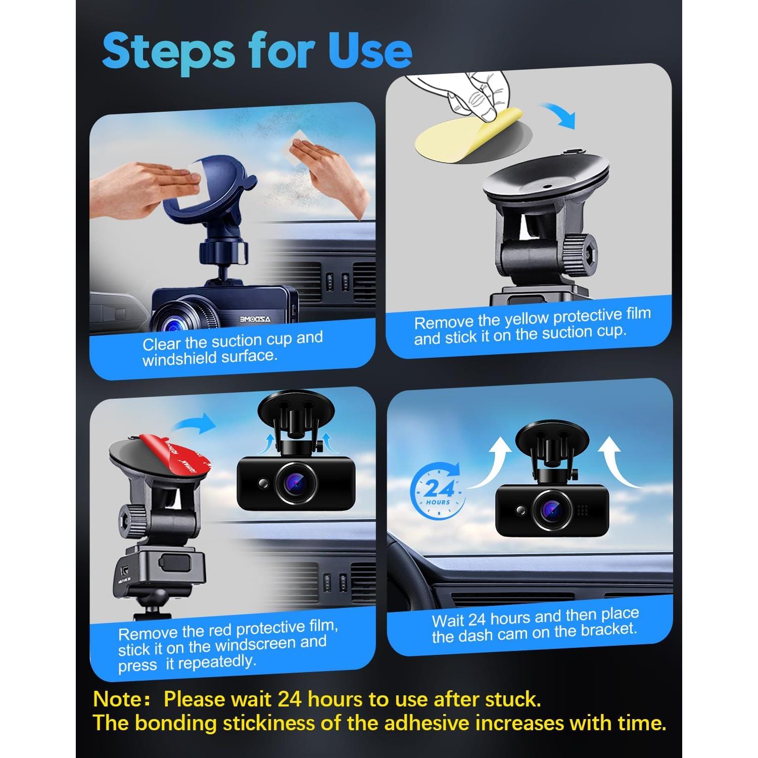 Almohadillas Adhesivas Doble Cara Pormkig 63mm para Dashcam - 5pcs