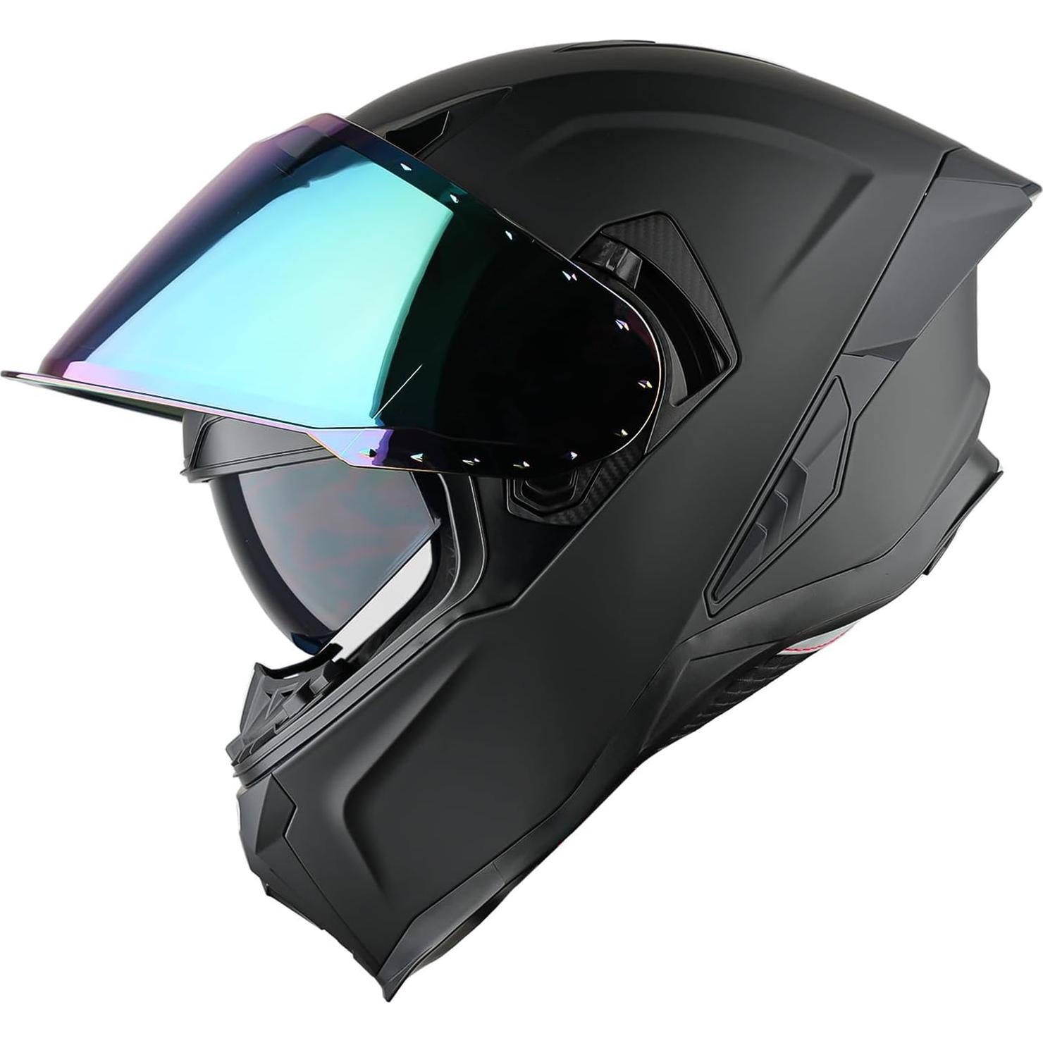 Casco Integral 1Storm KT828 Negro Brillante Doble Visor