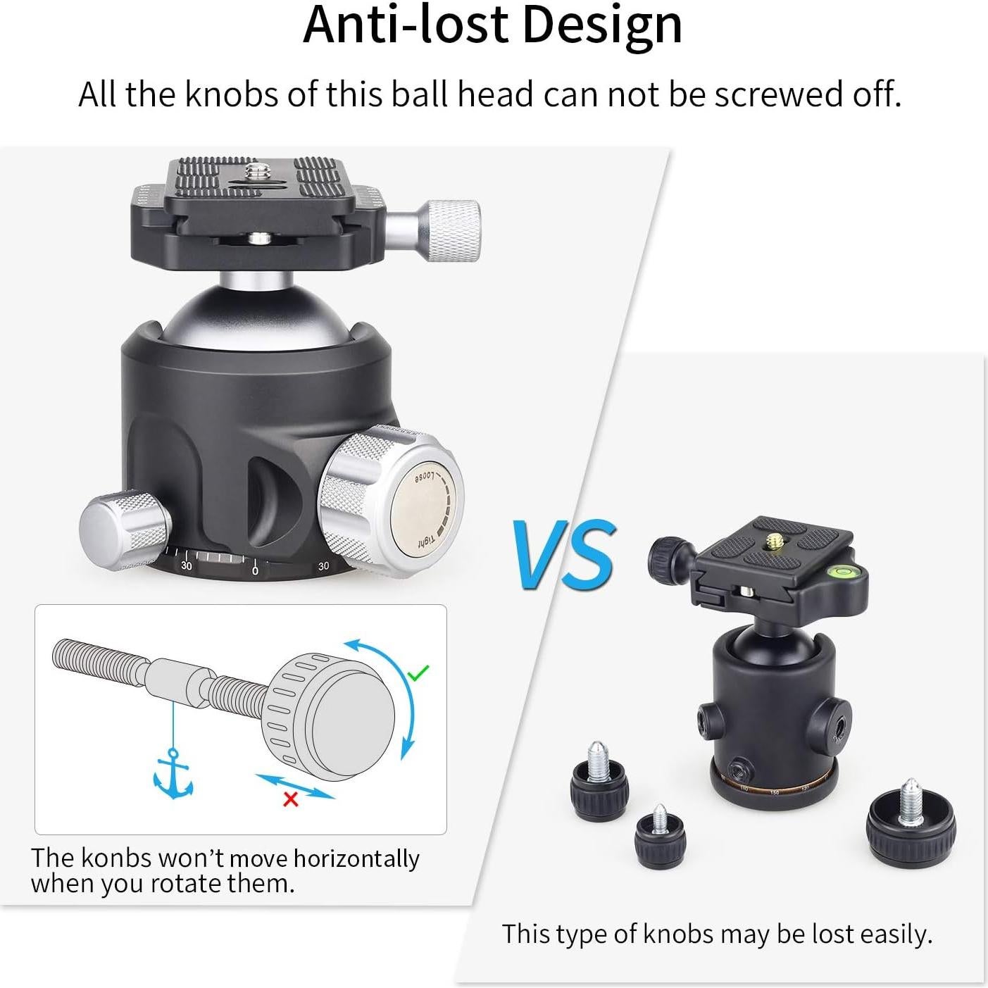 Cabezal de Bola INNOREL N52 CNC Panorámico 30kg Metal